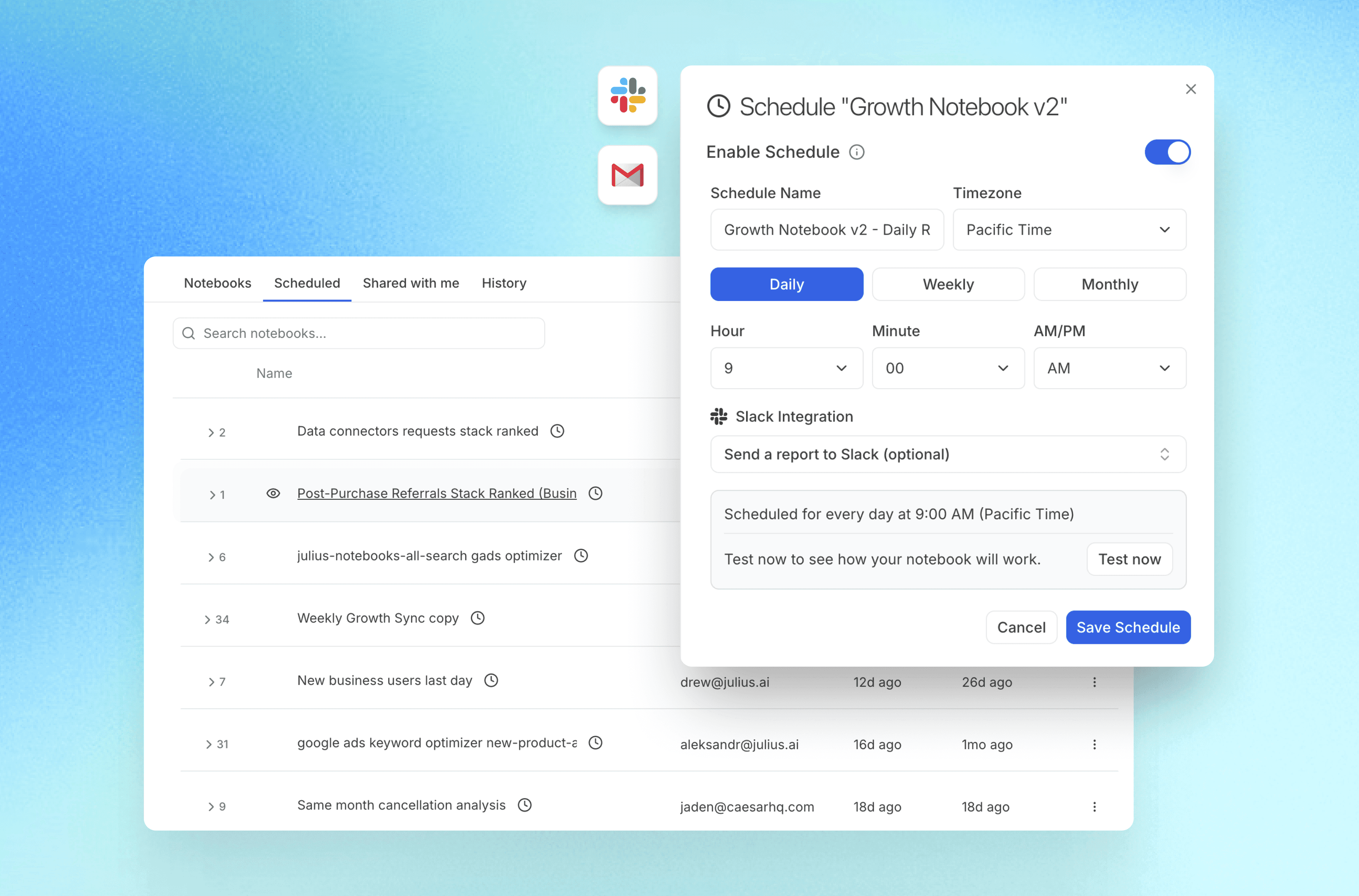 Automated reporting