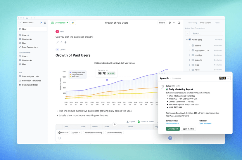 Julius AI | AI for Data Analysis | Enterprise | Julius AI: Chat with ...