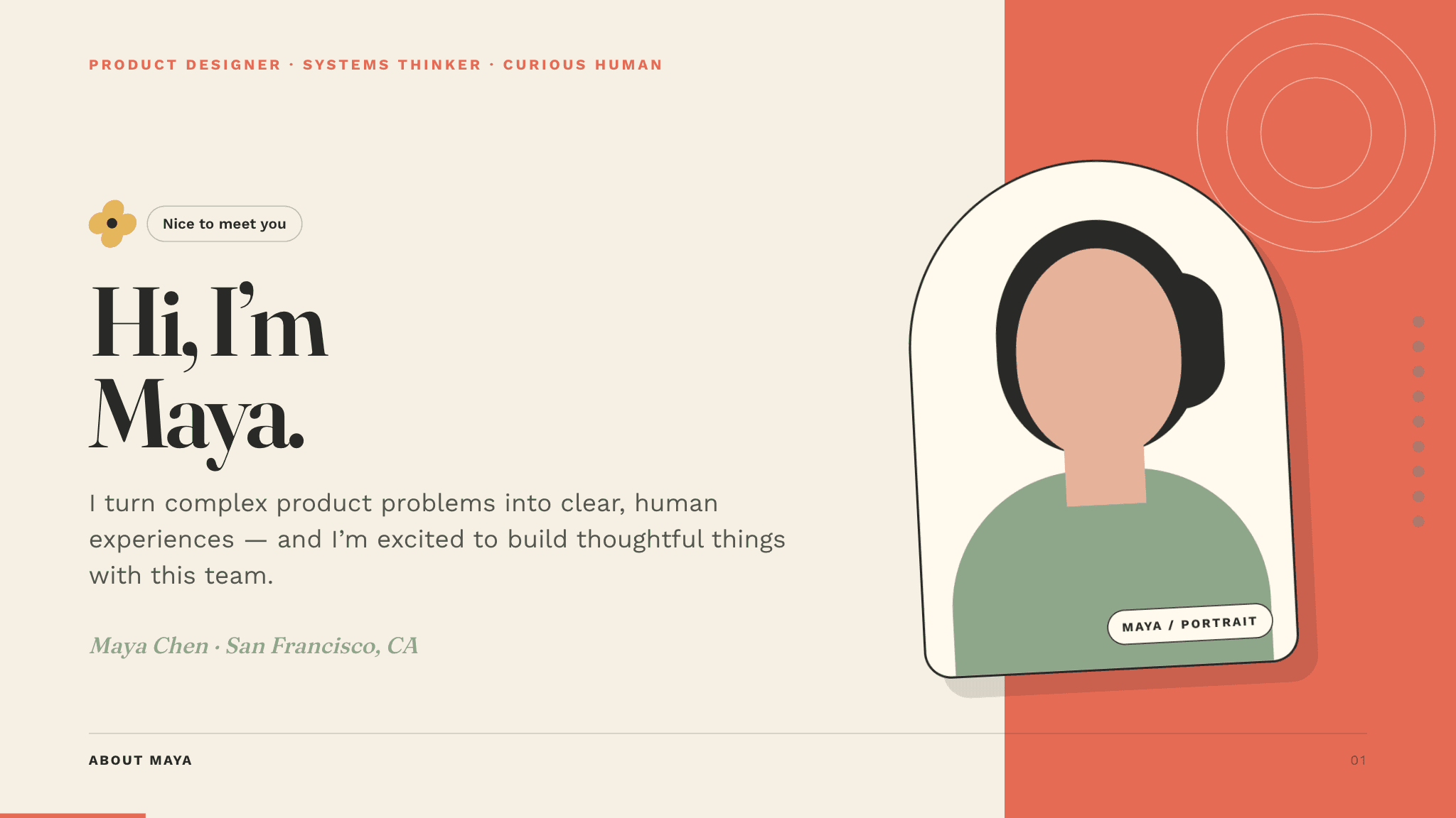 About me slide template preview