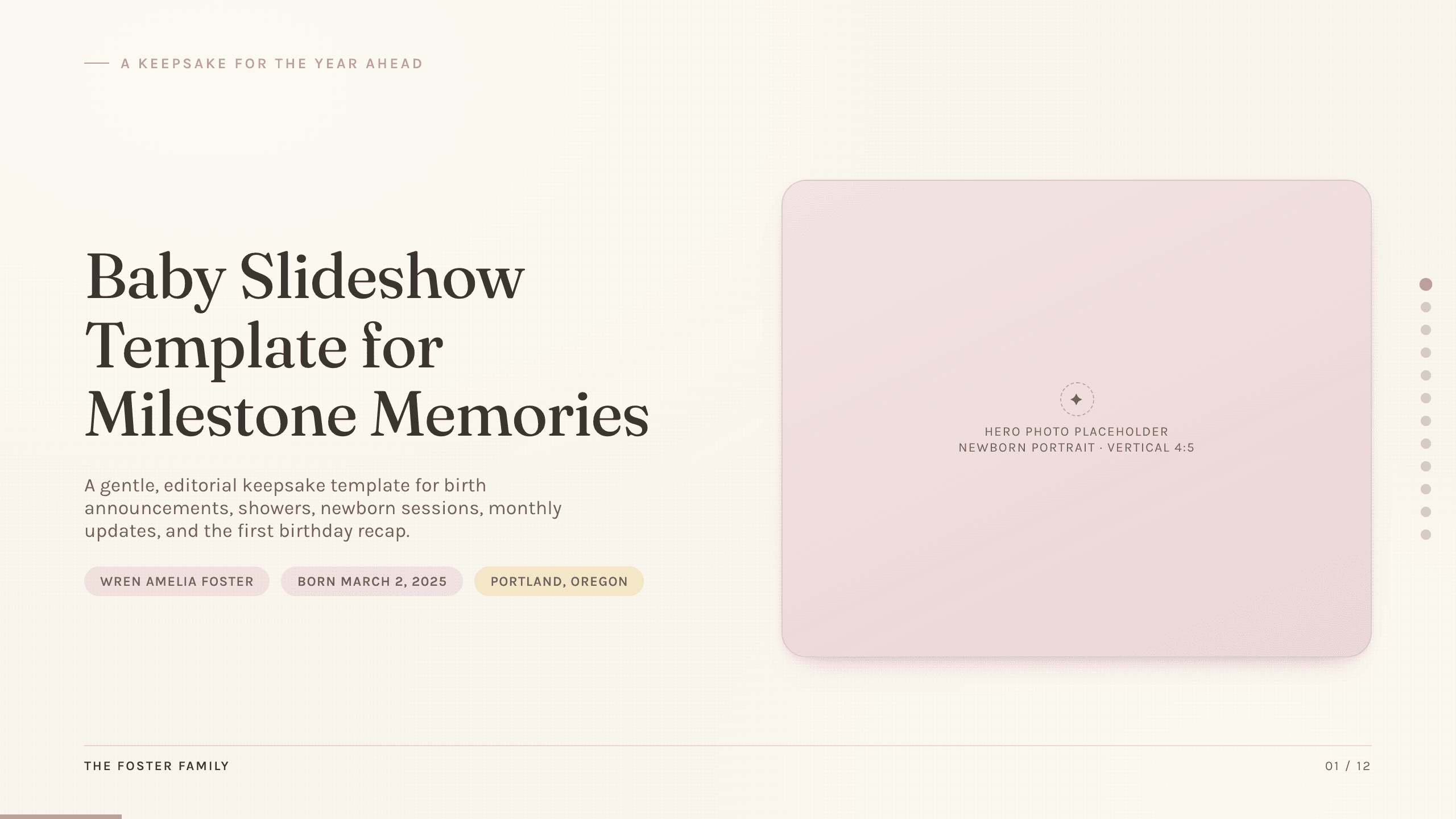 Baby Slideshow Template preview