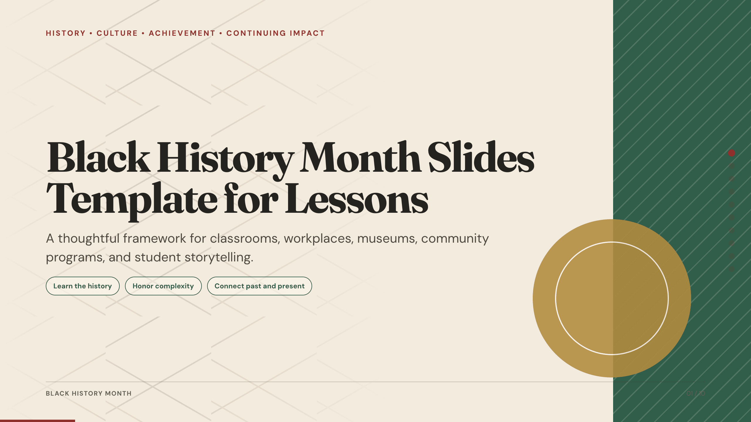 Black History Month Slides Template preview