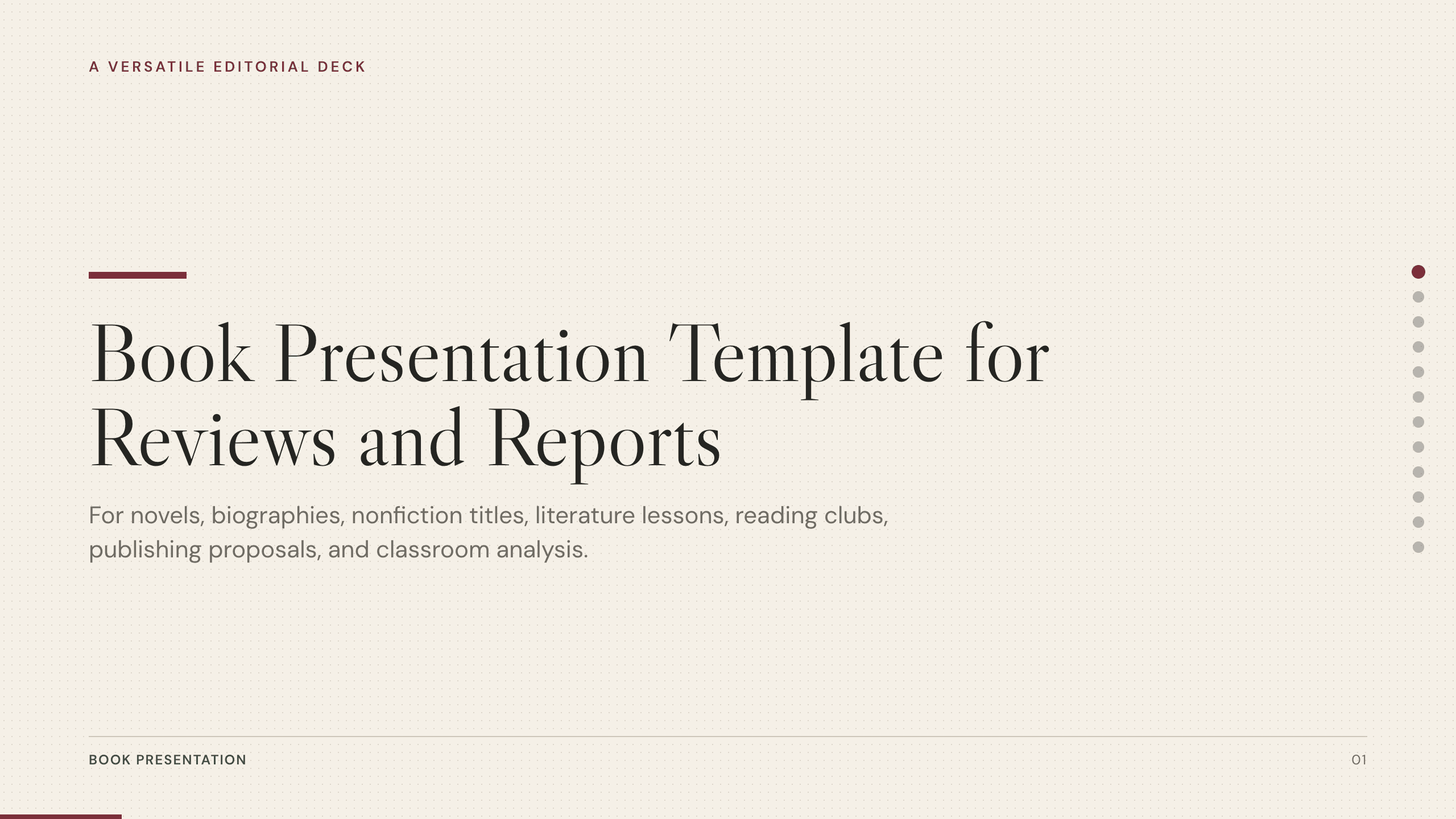 Book Presentation Template preview