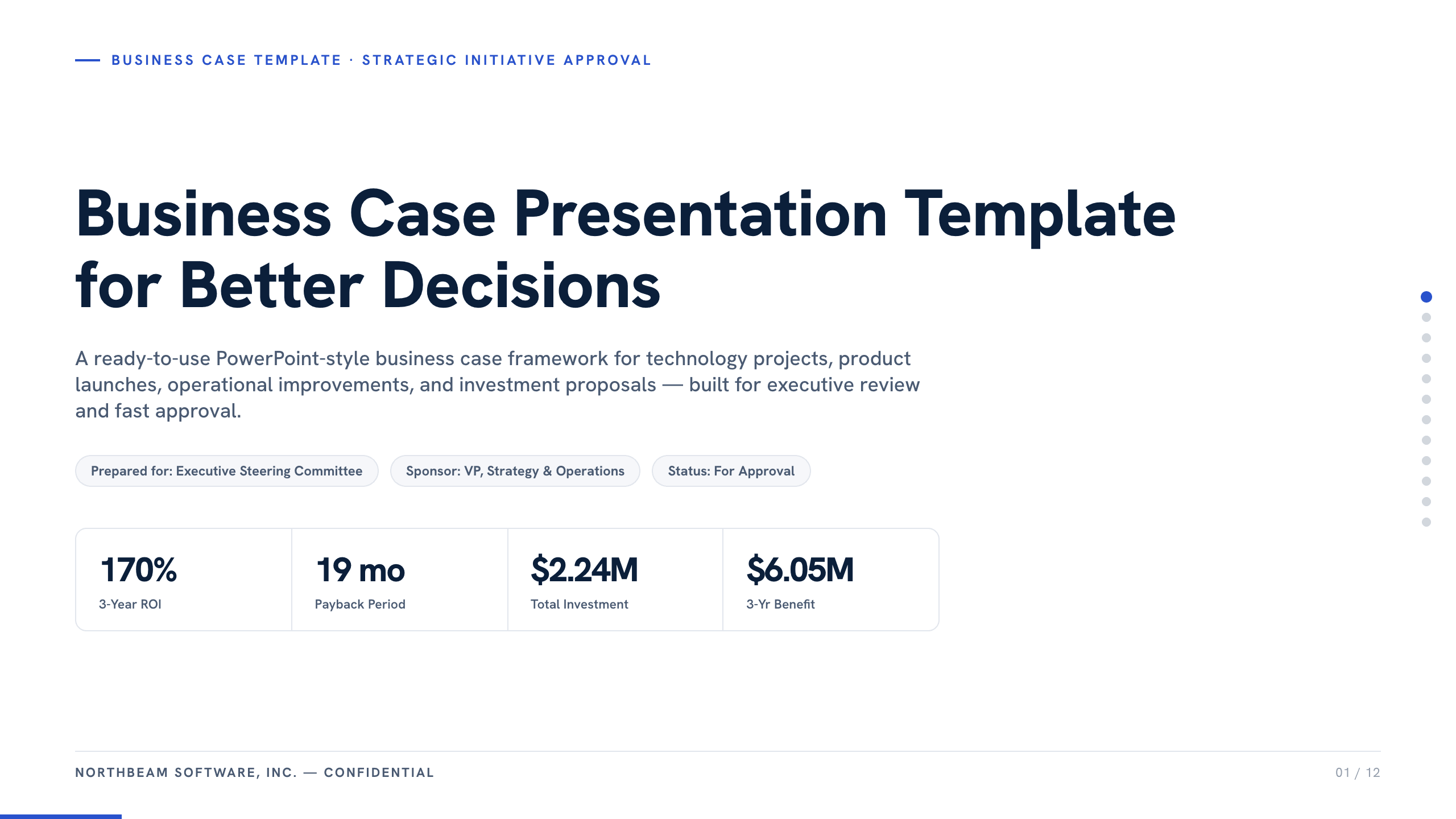 Business Case Presentation Template preview