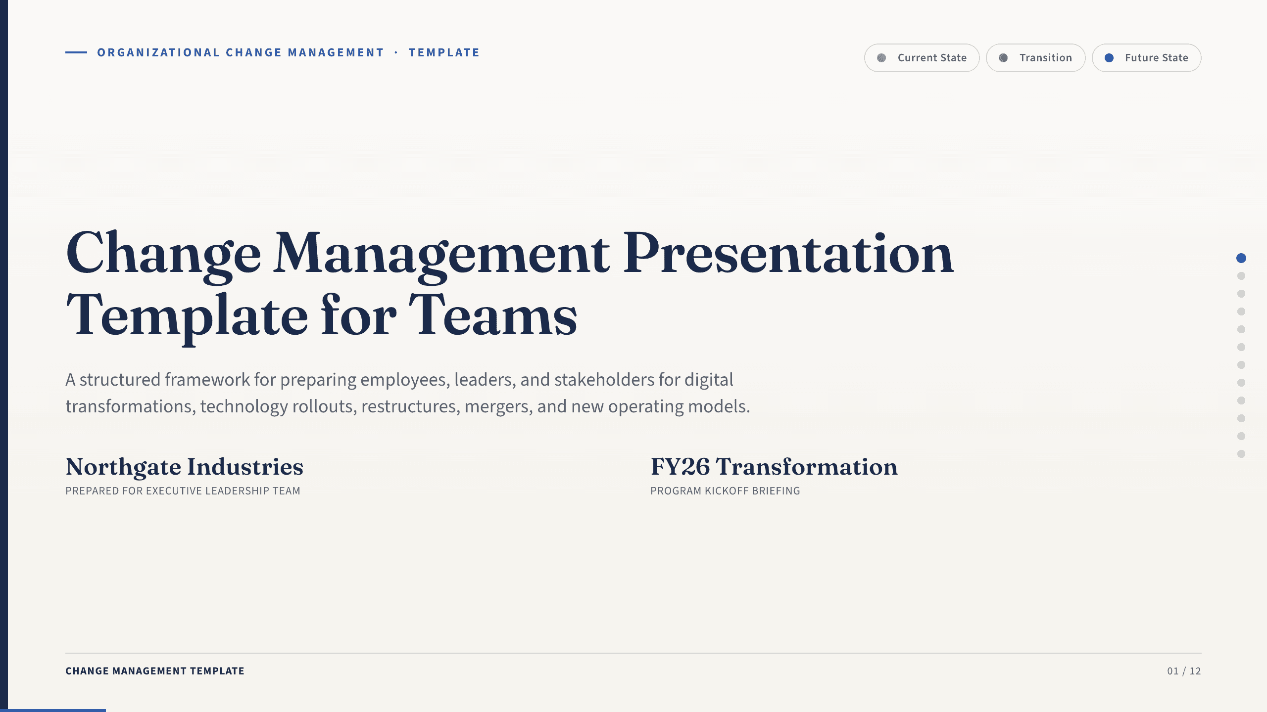 Change Management Presentation Template preview