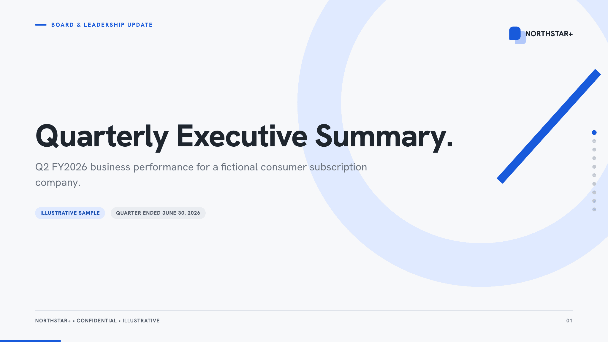Executive summary slide template preview