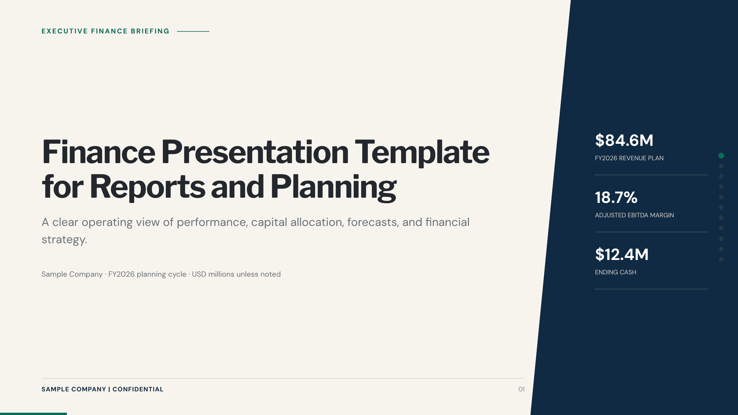 Finance Presentation Template preview