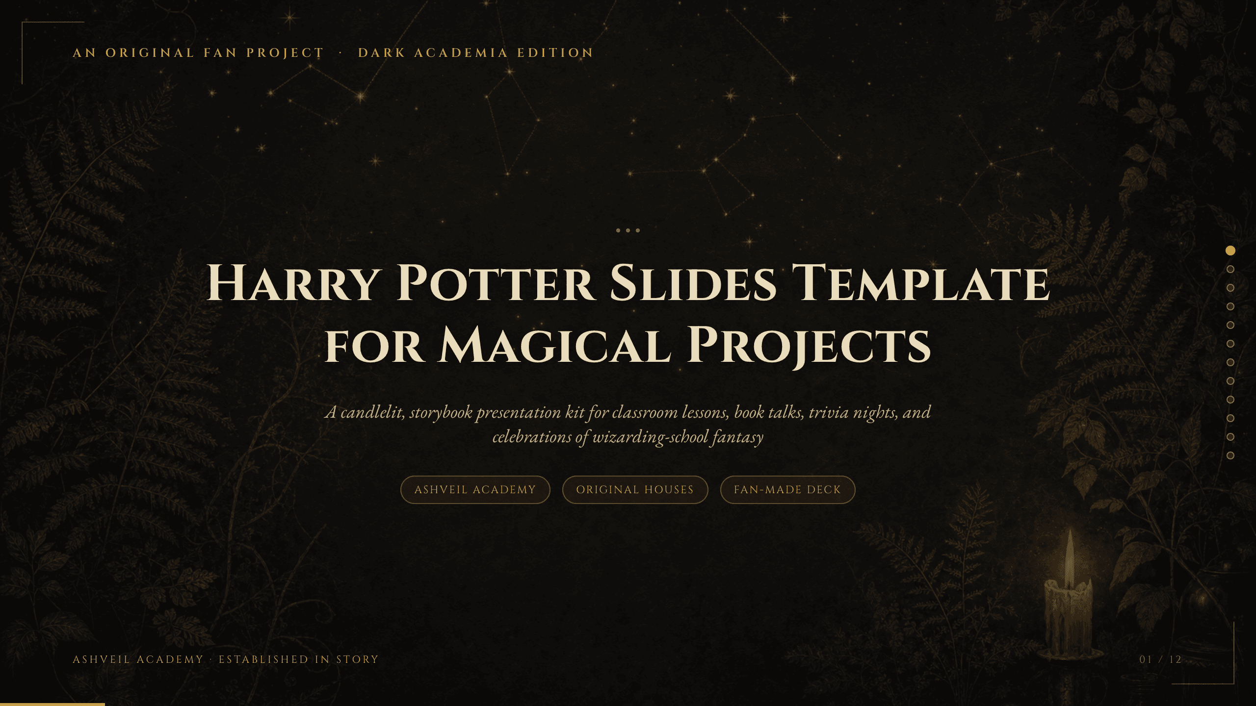 Harry Potter Slides Template preview