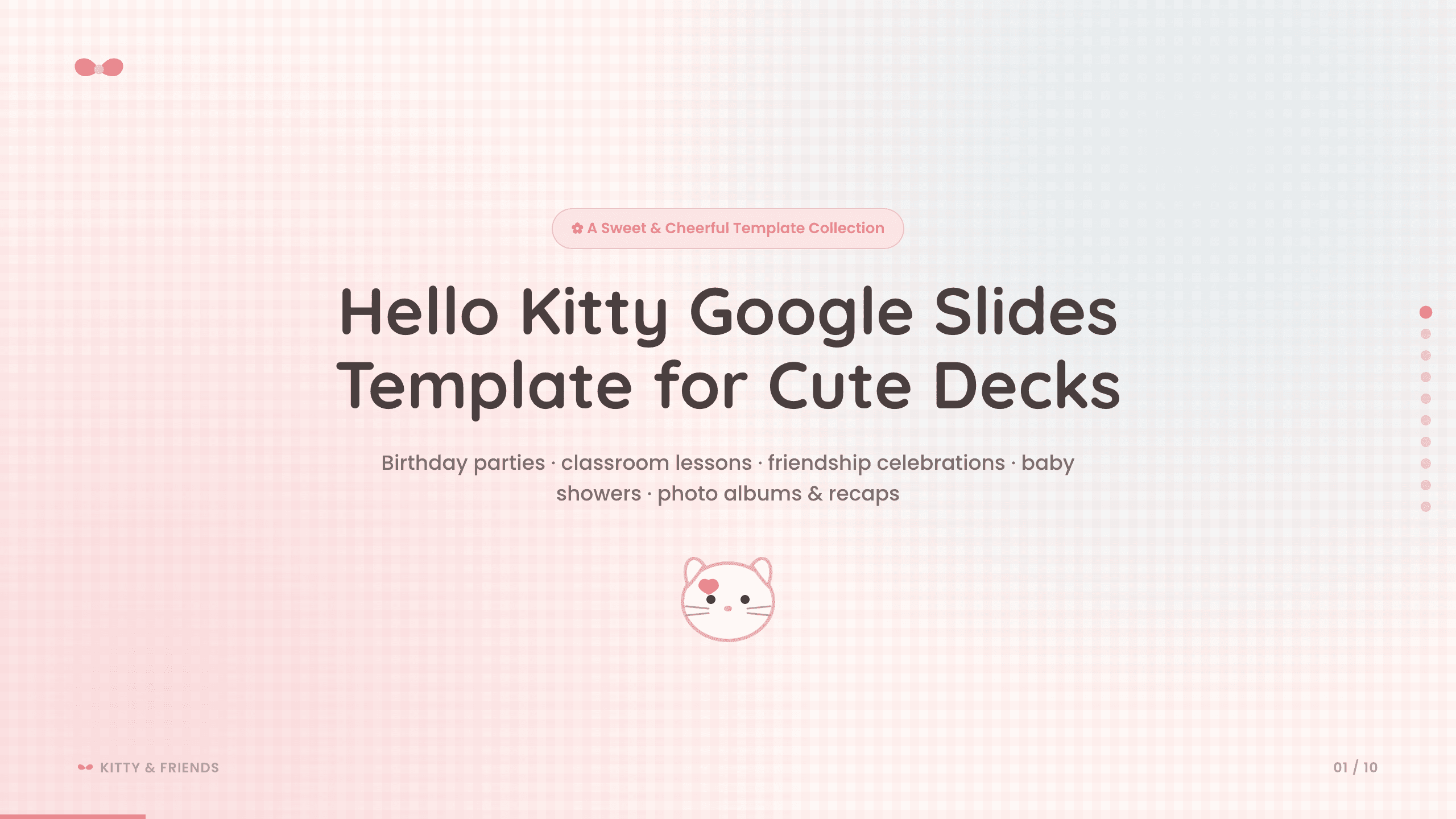 Hello Kitty Google Slides Template preview