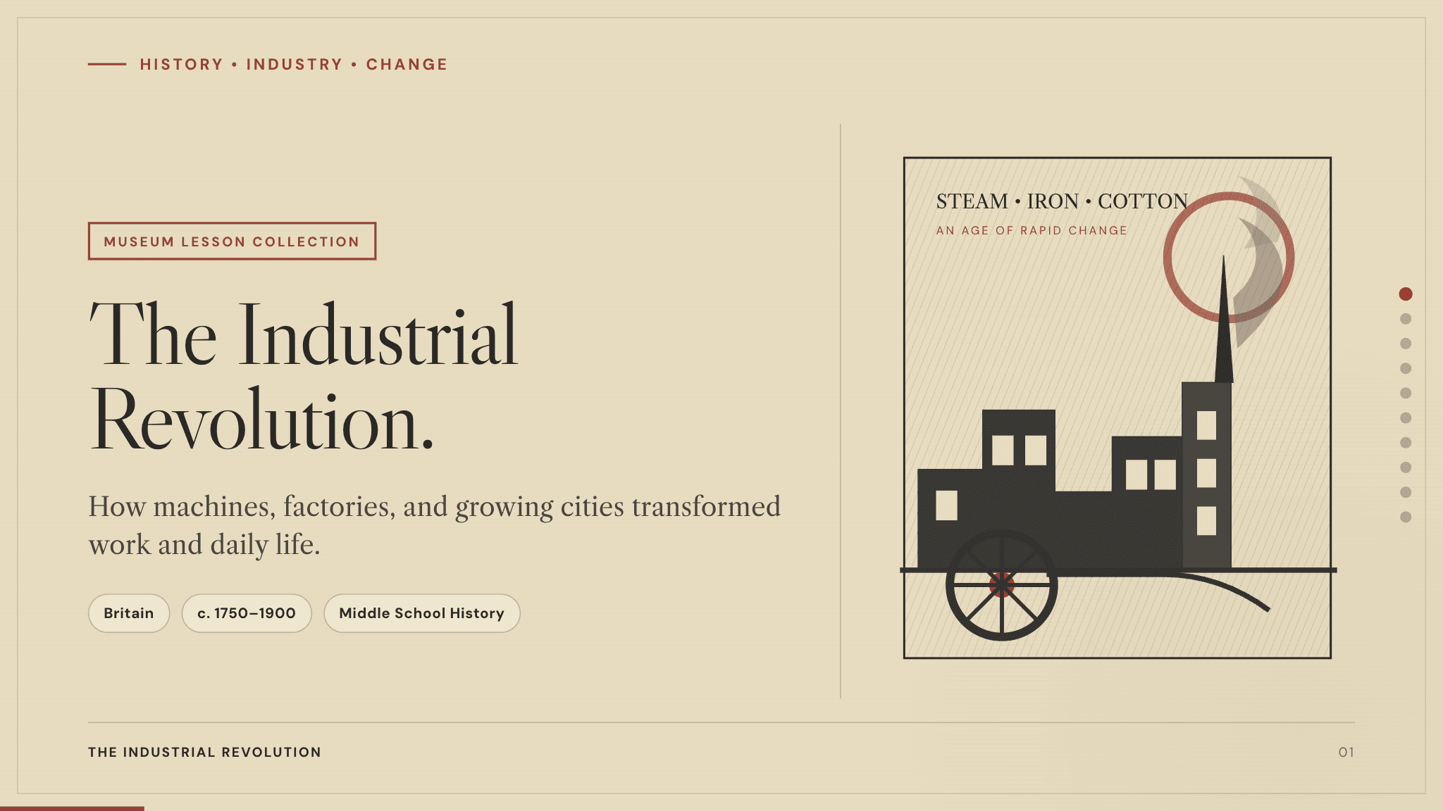 History slides template preview