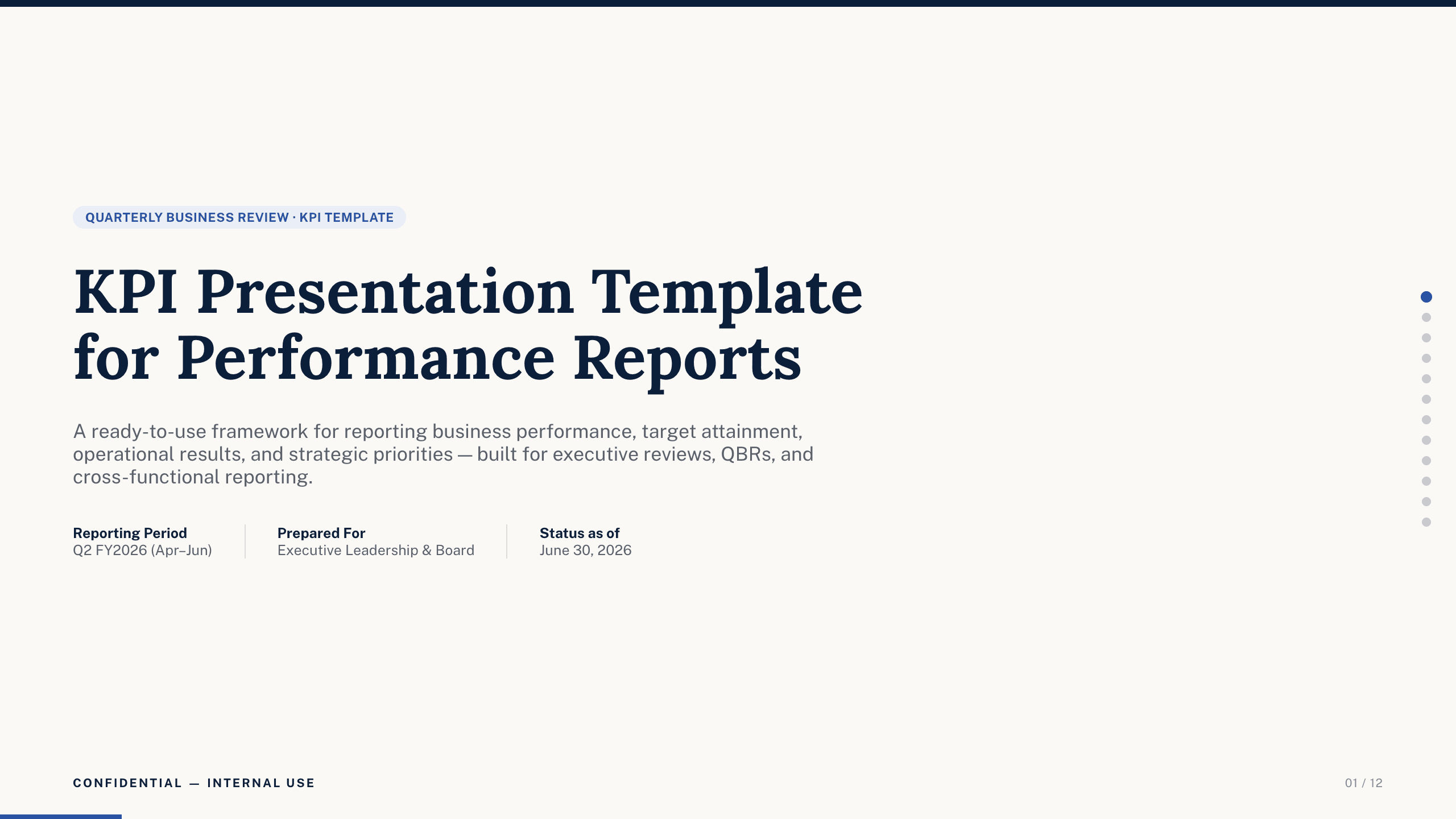 KPI Presentation Template preview