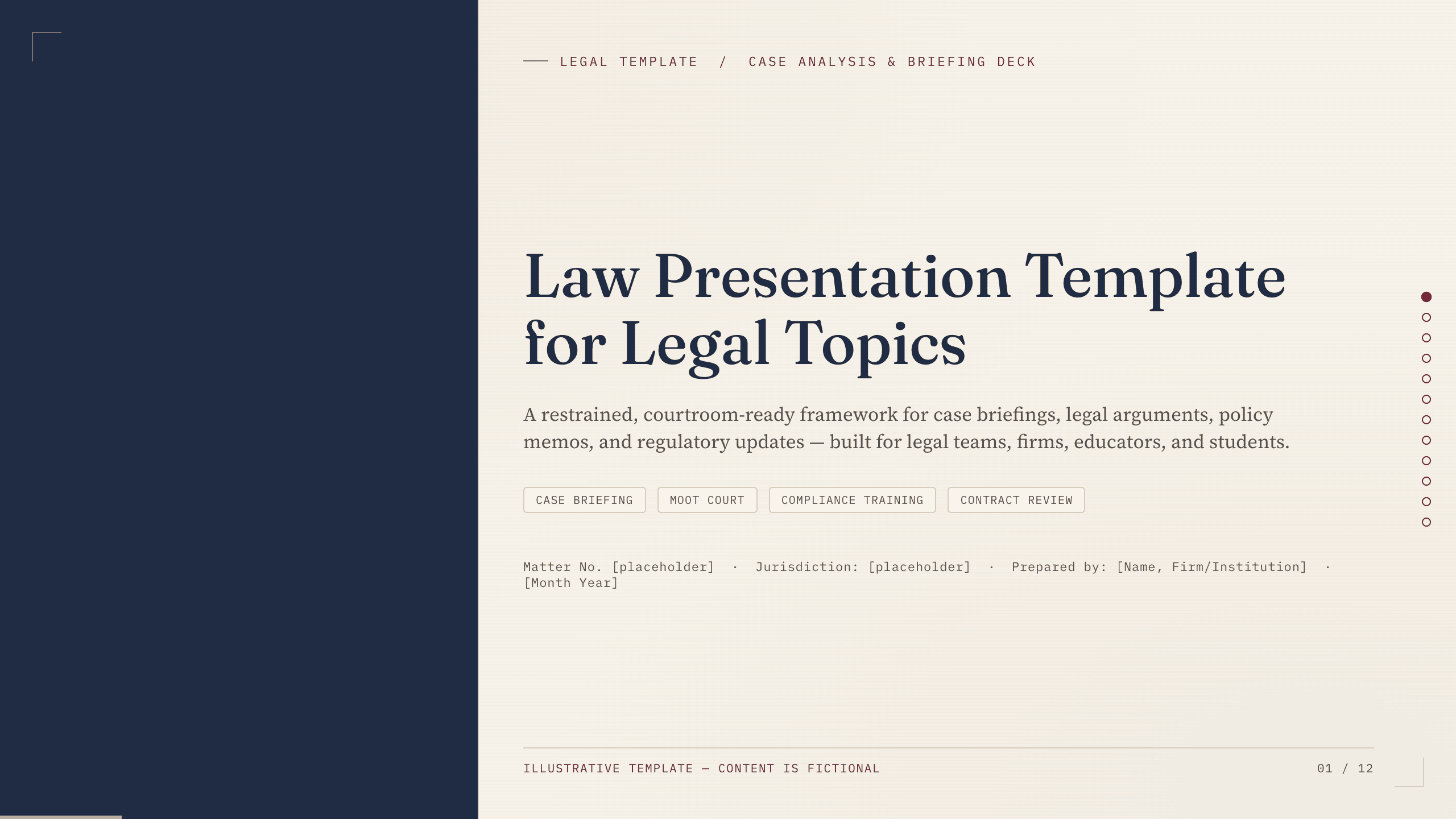 Law Presentation Template preview