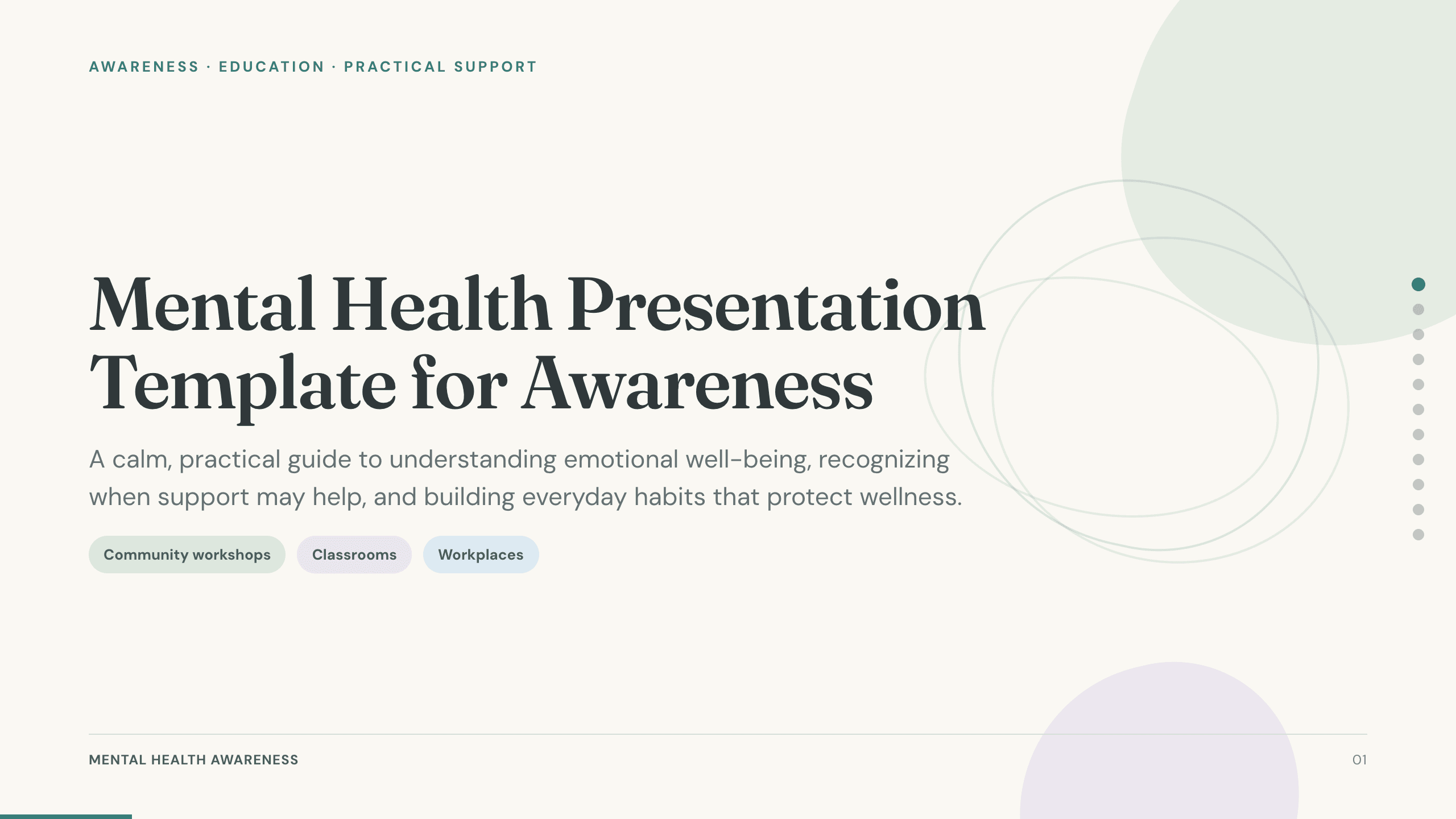 Mental Health Presentation Template preview