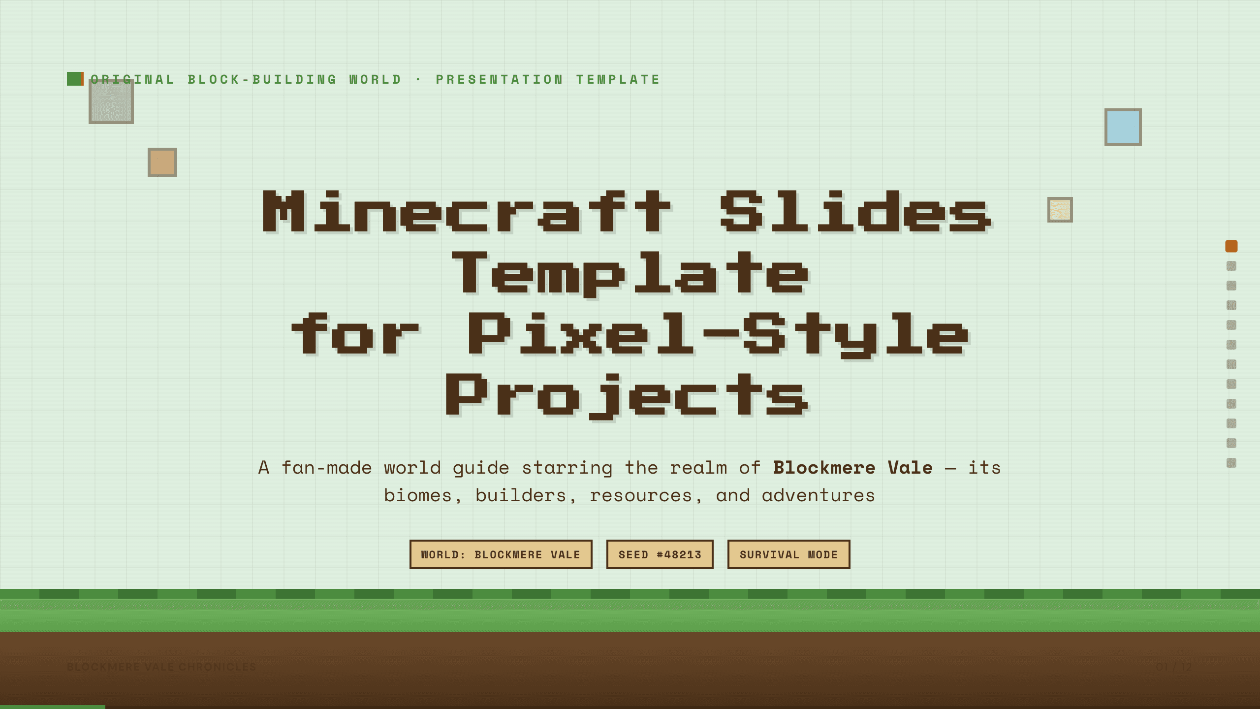 Minecraft Slides Template preview