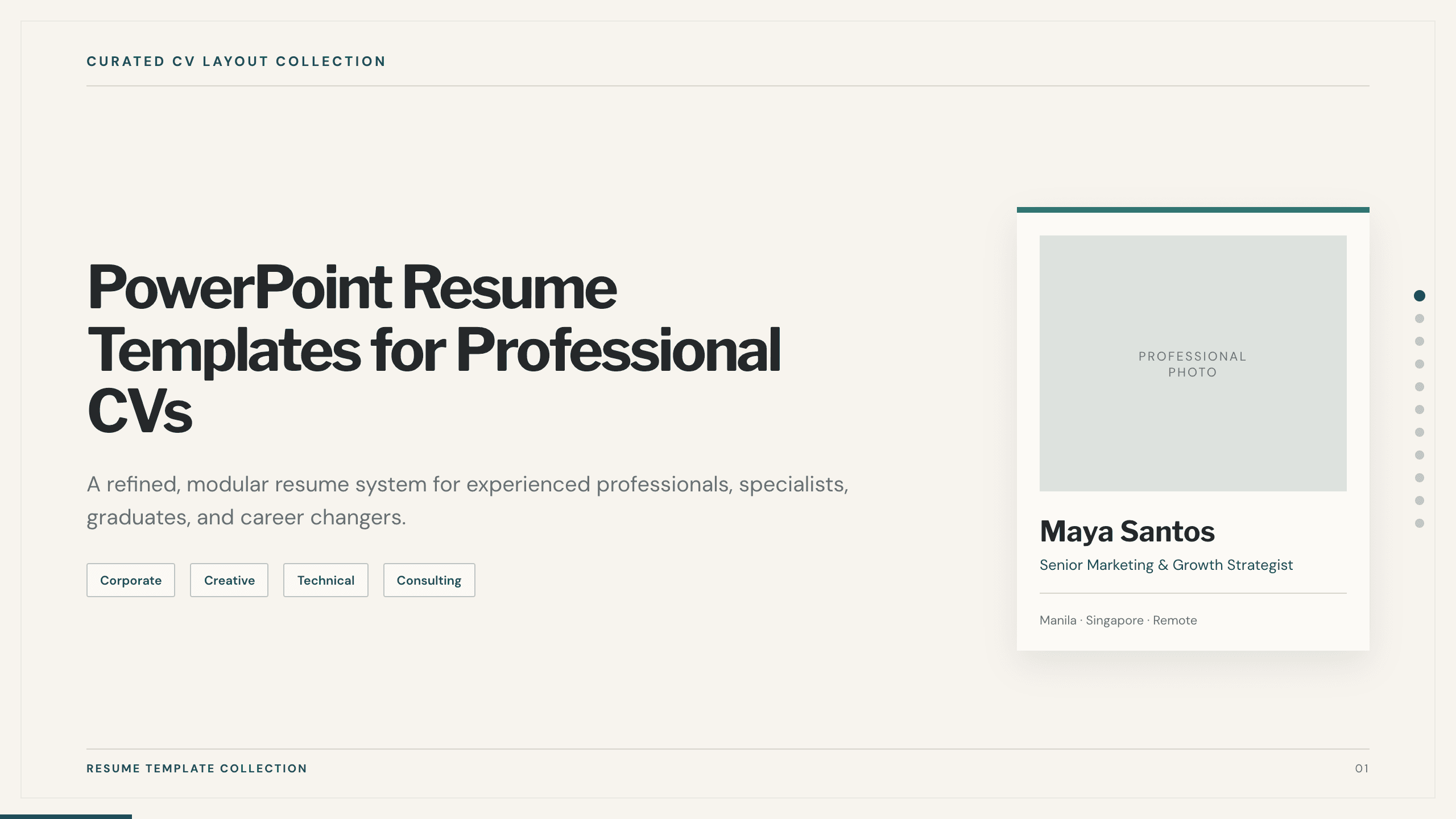 PowerPoint Resume Templates preview