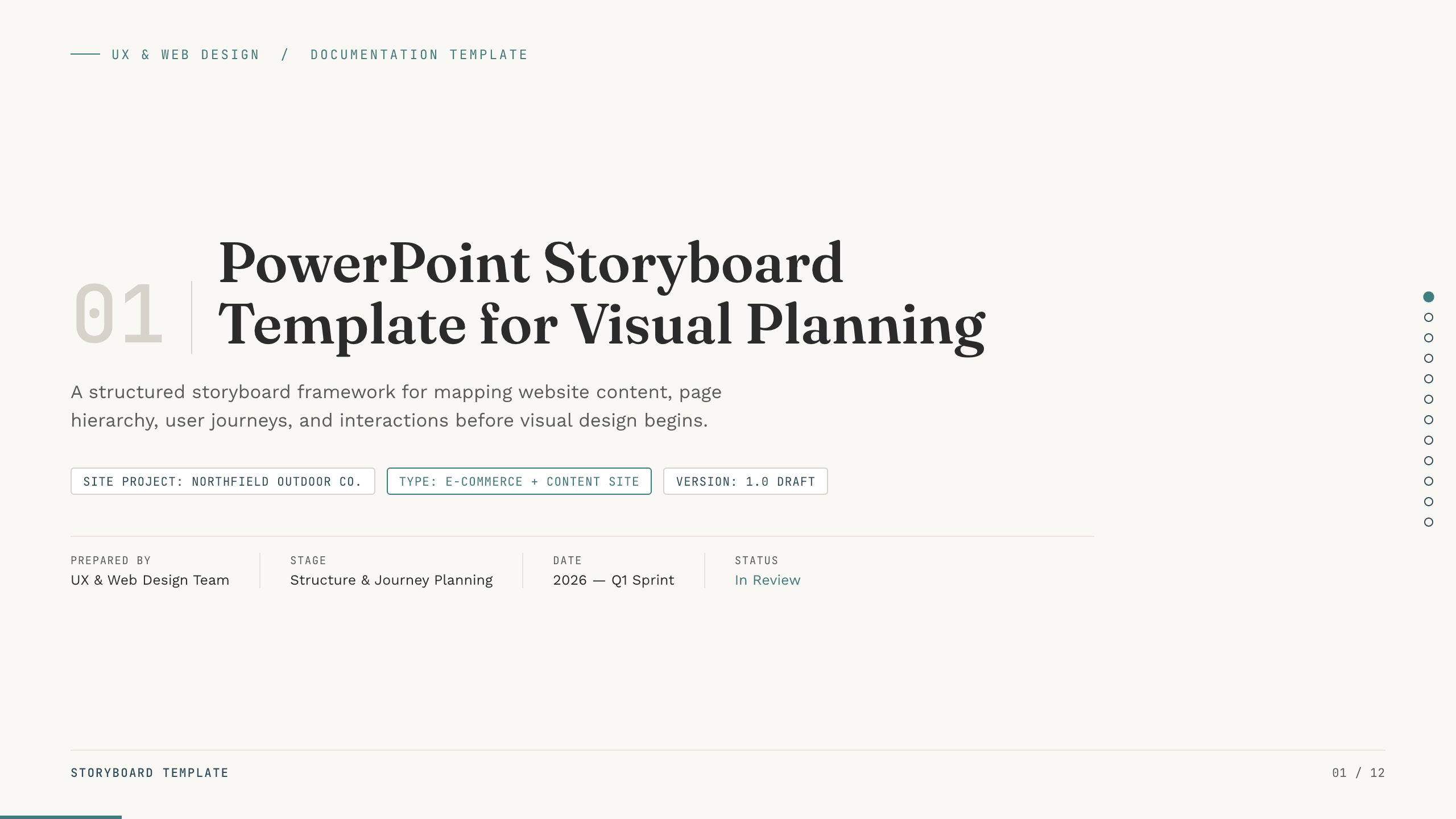 PowerPoint Storyboard Template preview