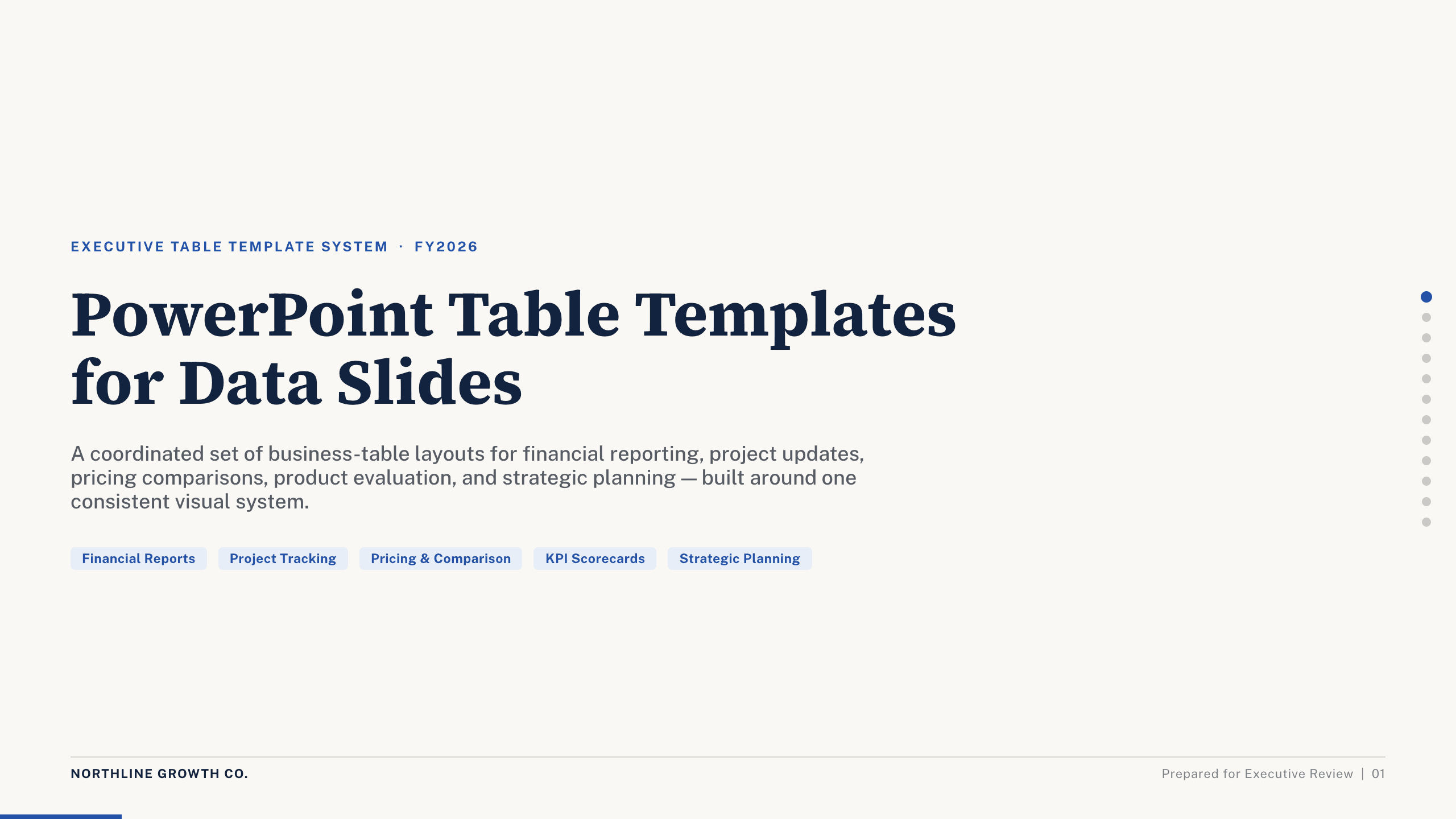 PowerPoint Table Templates preview