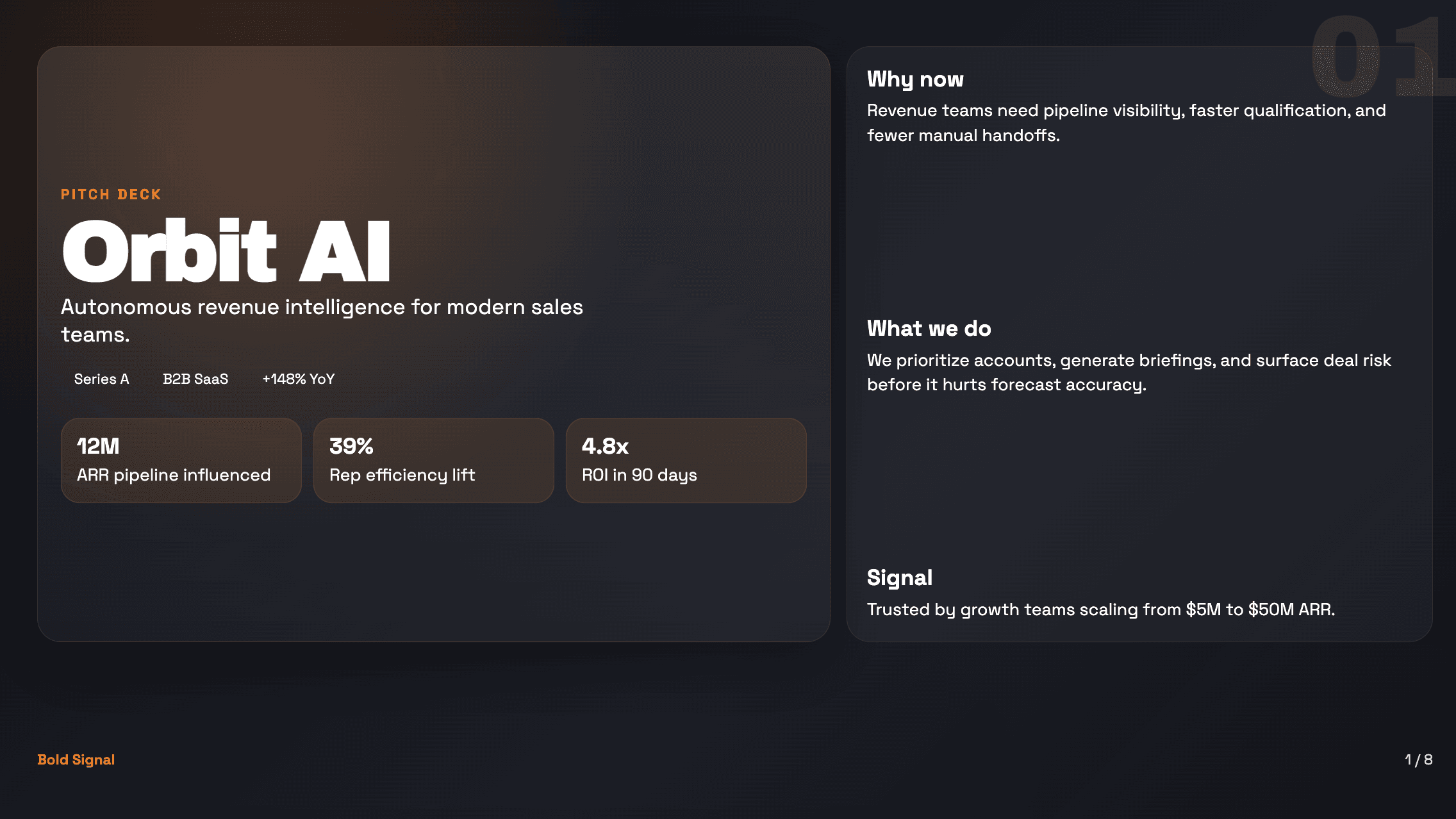 Pitch Deck slide example thumbnail