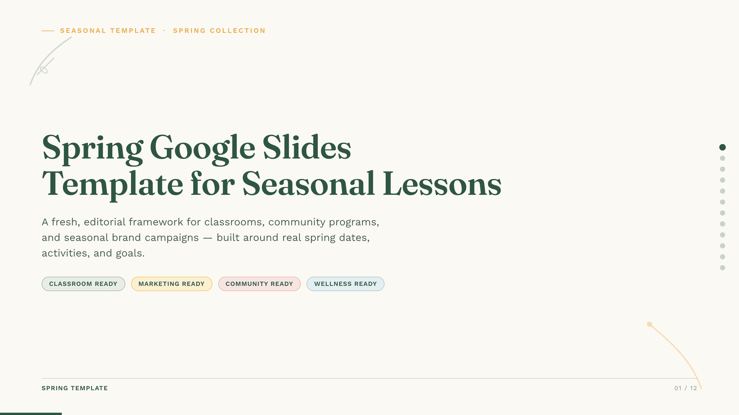 Spring Google Slides Template preview