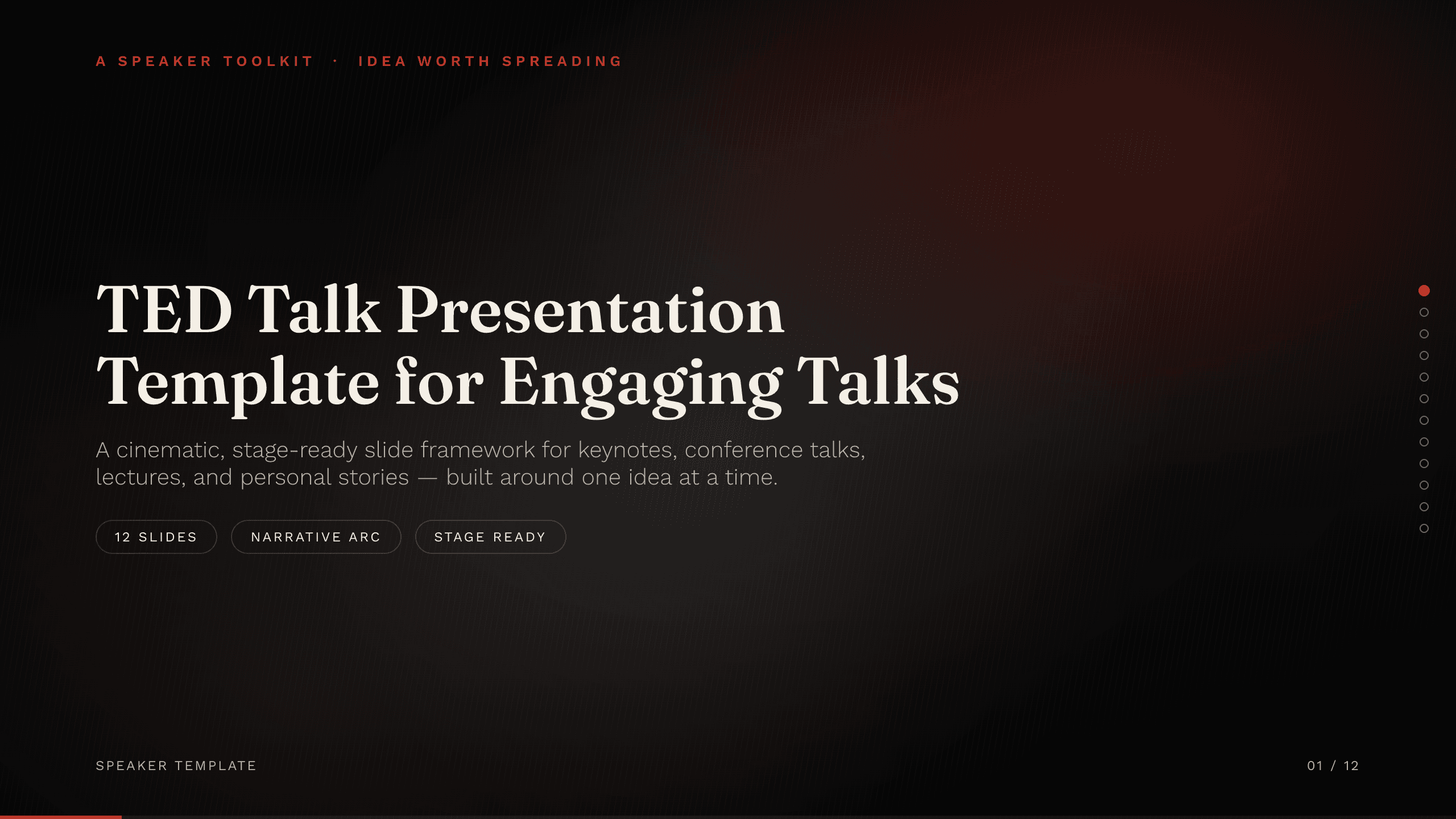 TED Talk Presentation Template preview