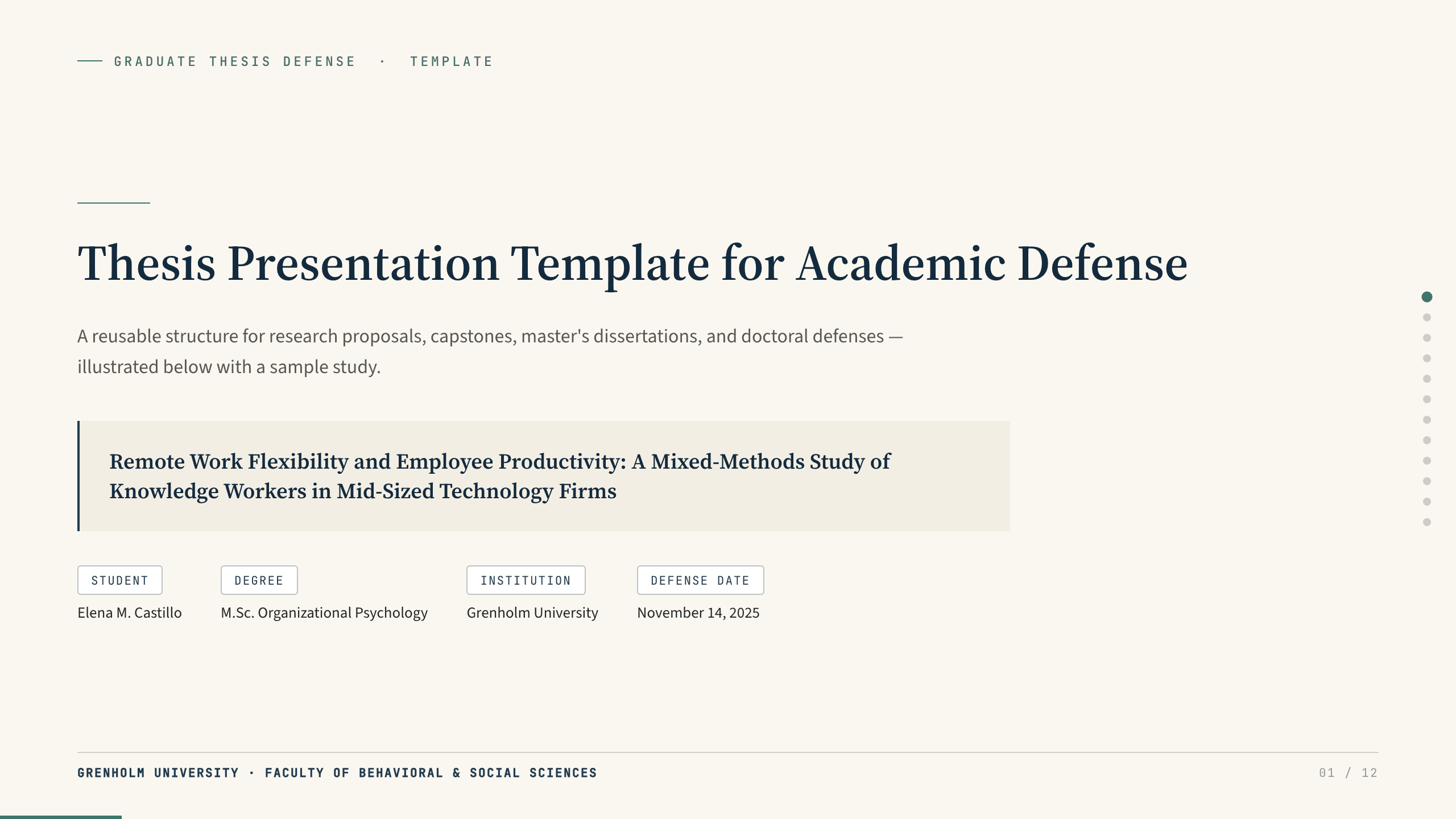 Thesis Presentation Template preview