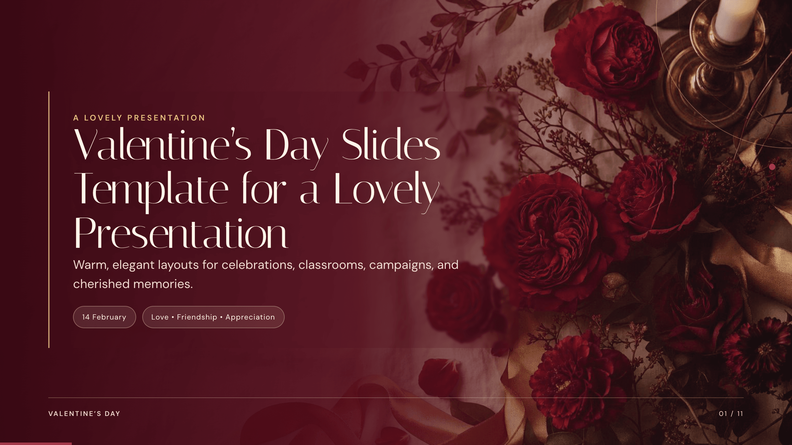 Valentine’s Day Slides Template preview