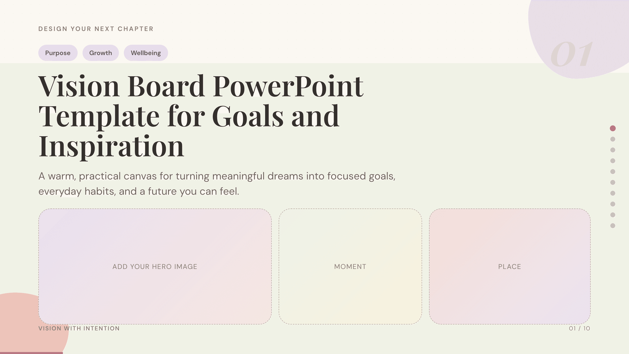 Vision Board PowerPoint Template preview