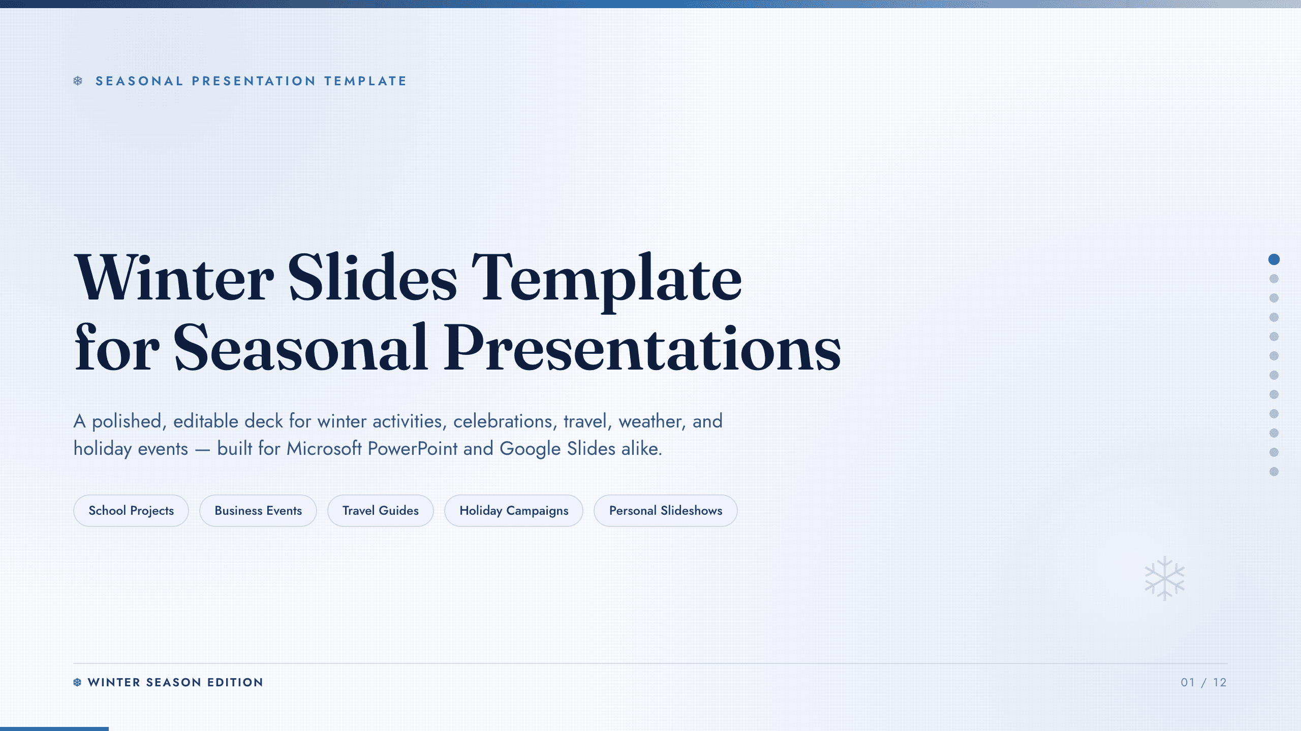 Winter Slides Template preview