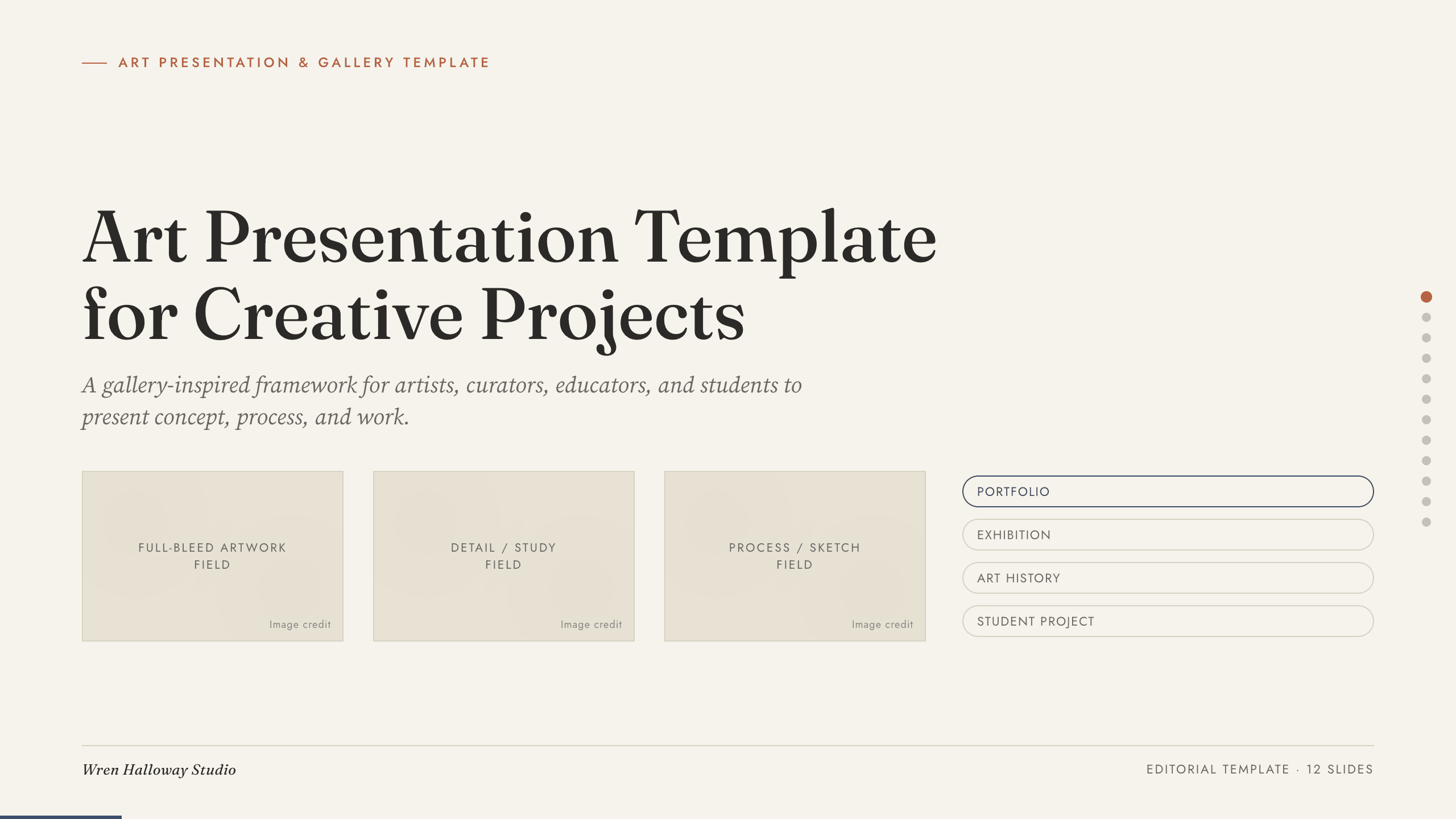 Art Presentation Template example deck made in Julius