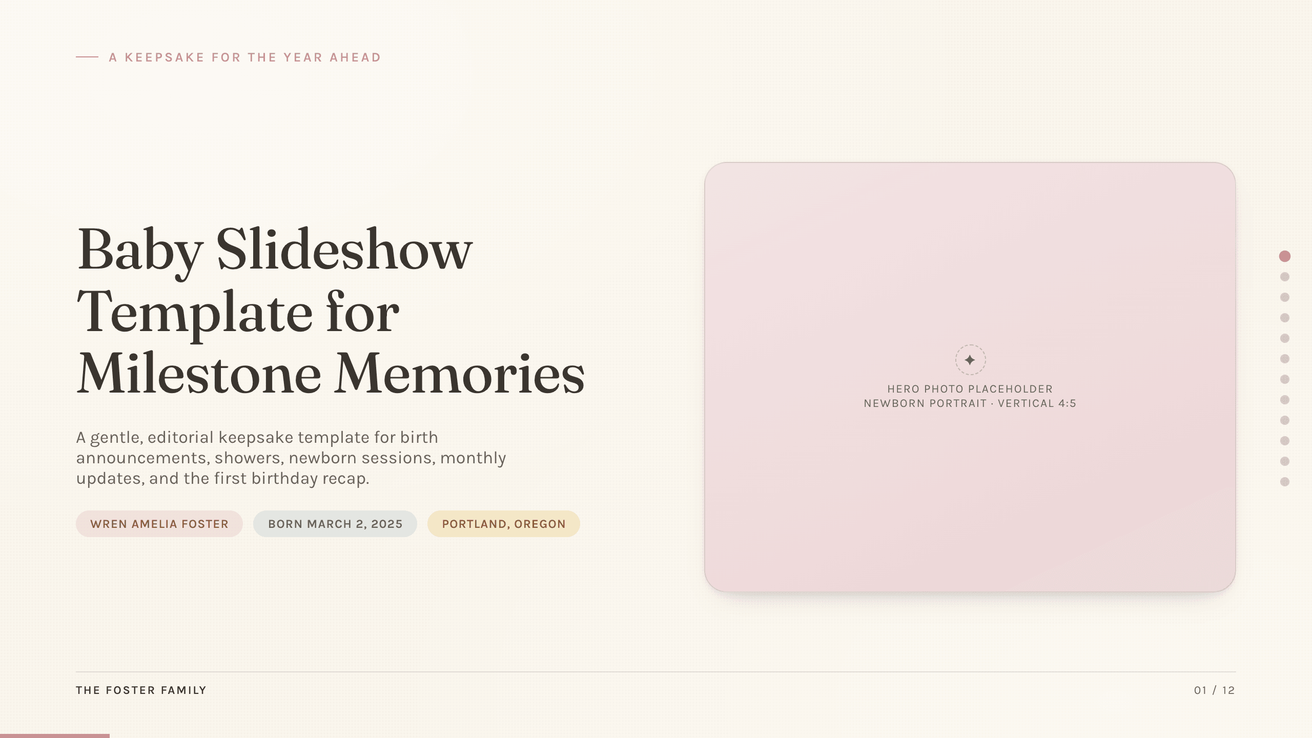 Baby Slideshow Template example deck made in Julius