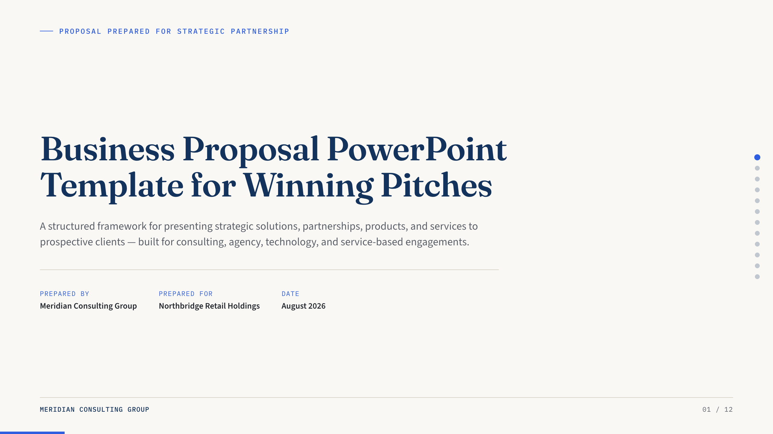 Business Proposal PowerPoint Template example deck made in Julius