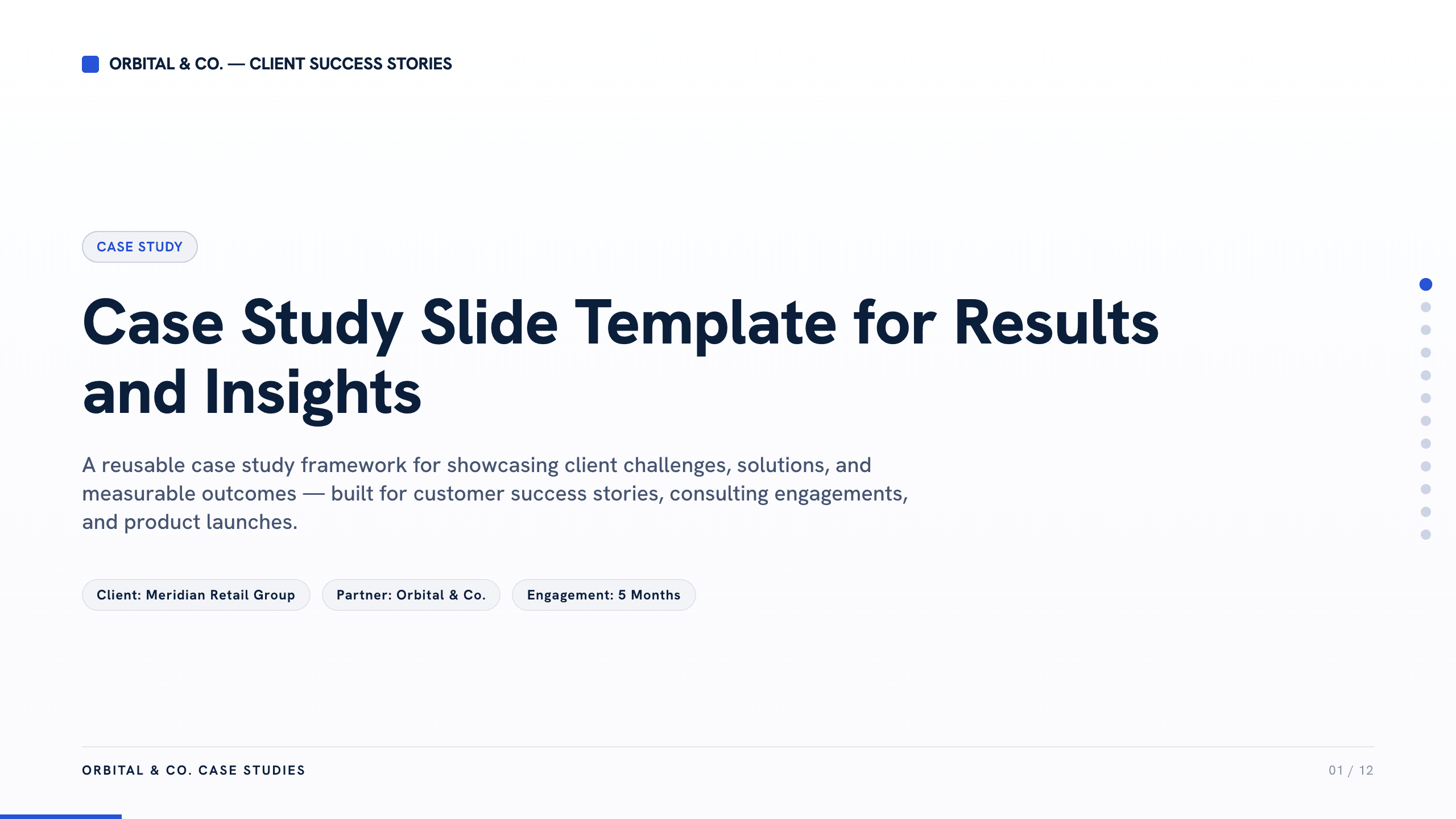 Case Study Slide Template example deck made in Julius