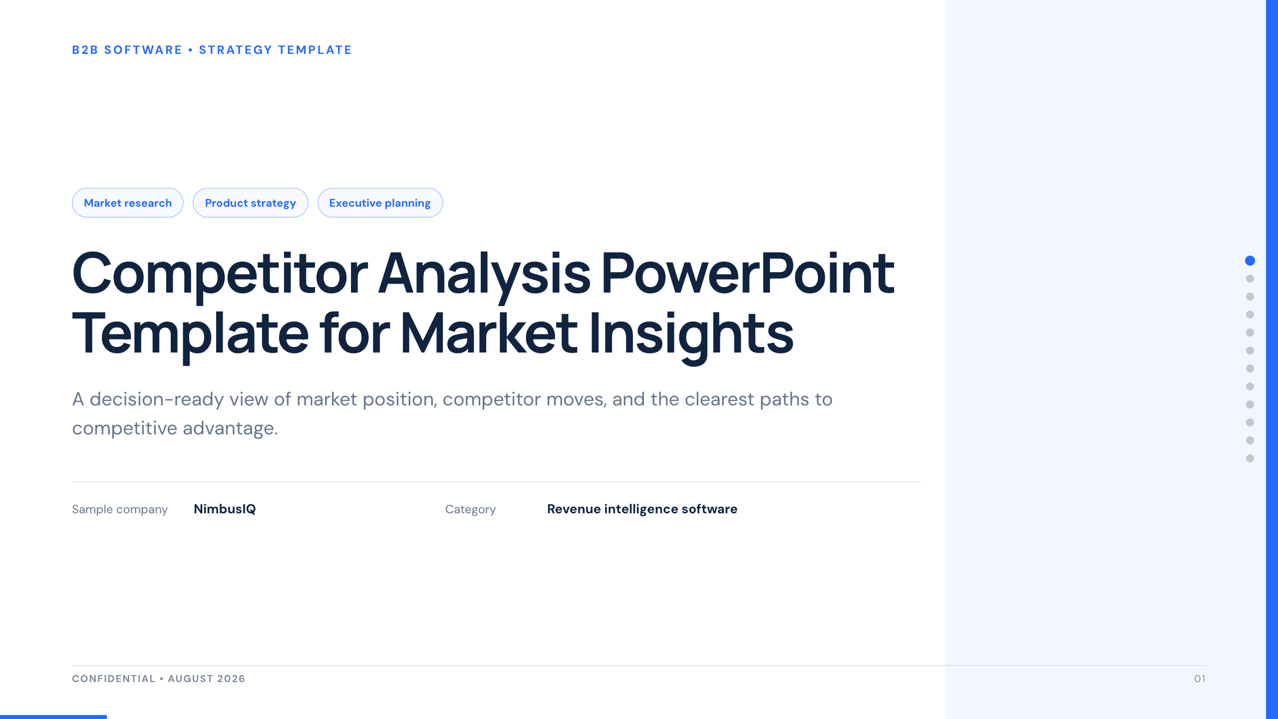 Competitor Analysis PowerPoint Template example deck made in Julius