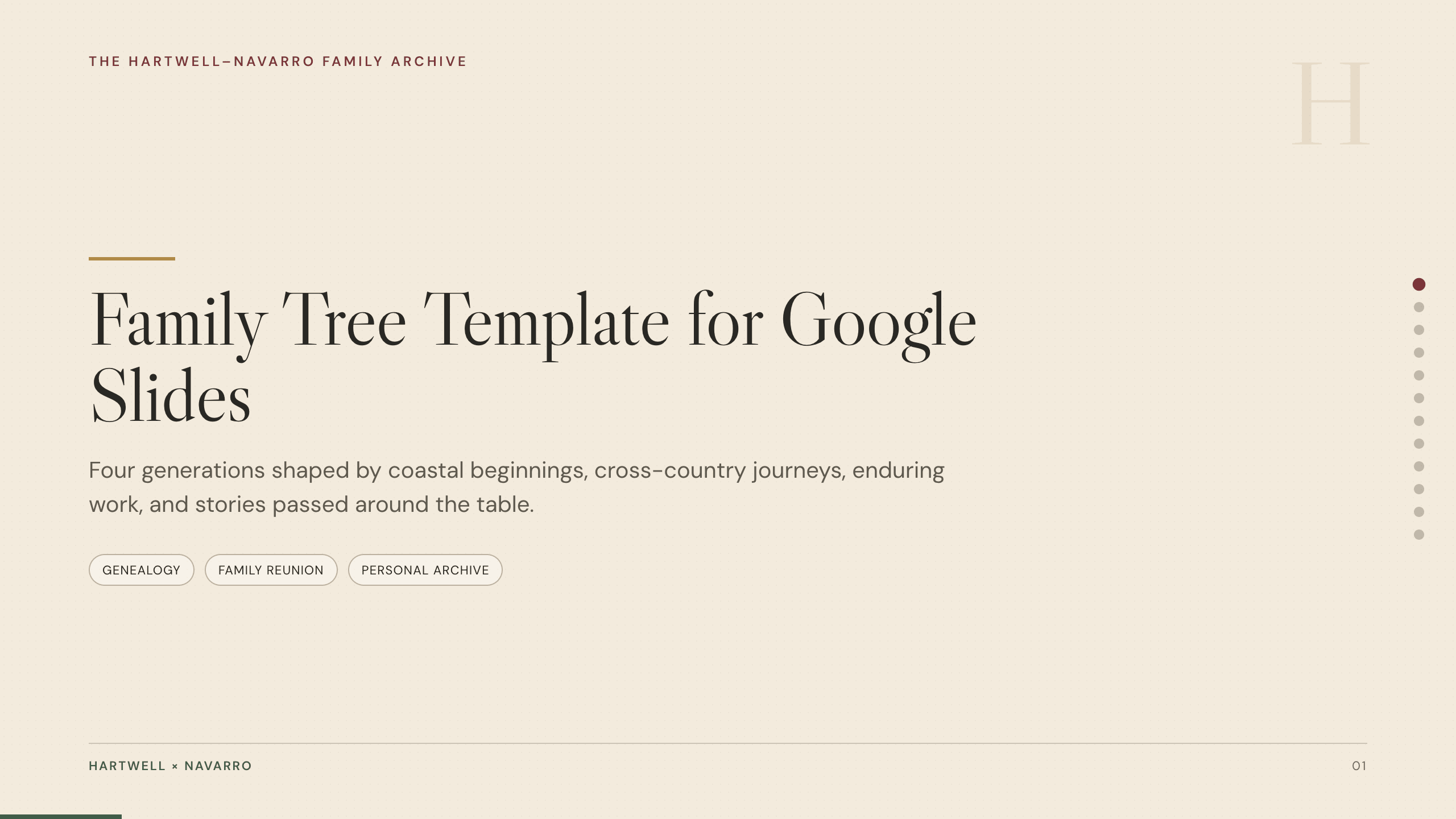 Family Tree Template example deck made in Julius