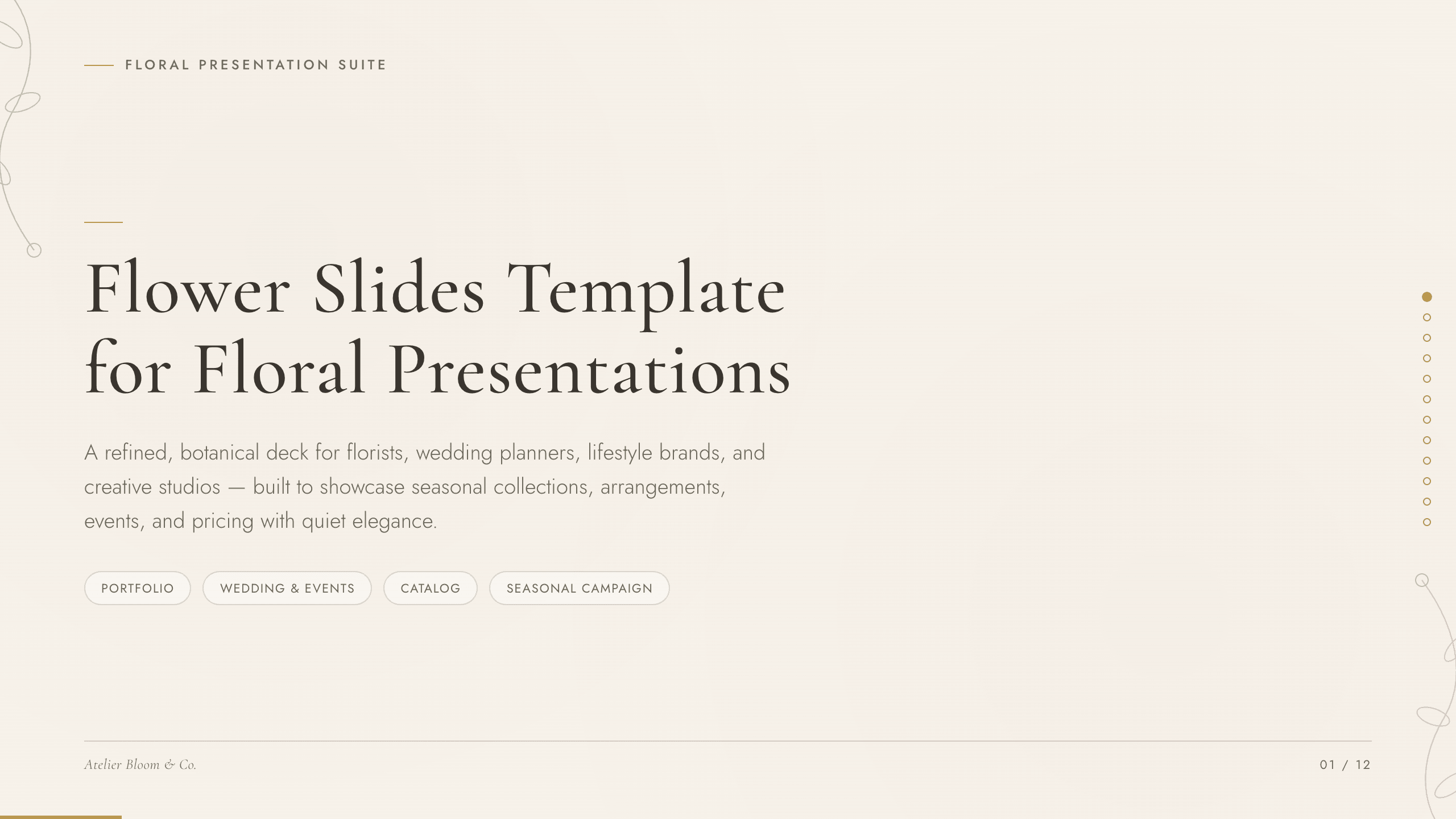 Flower Slides Template example deck made in Julius