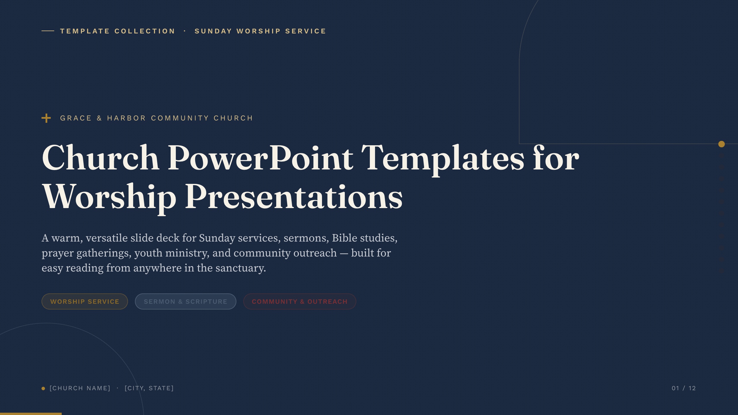 Church PowerPoint Templates example deck made in Julius