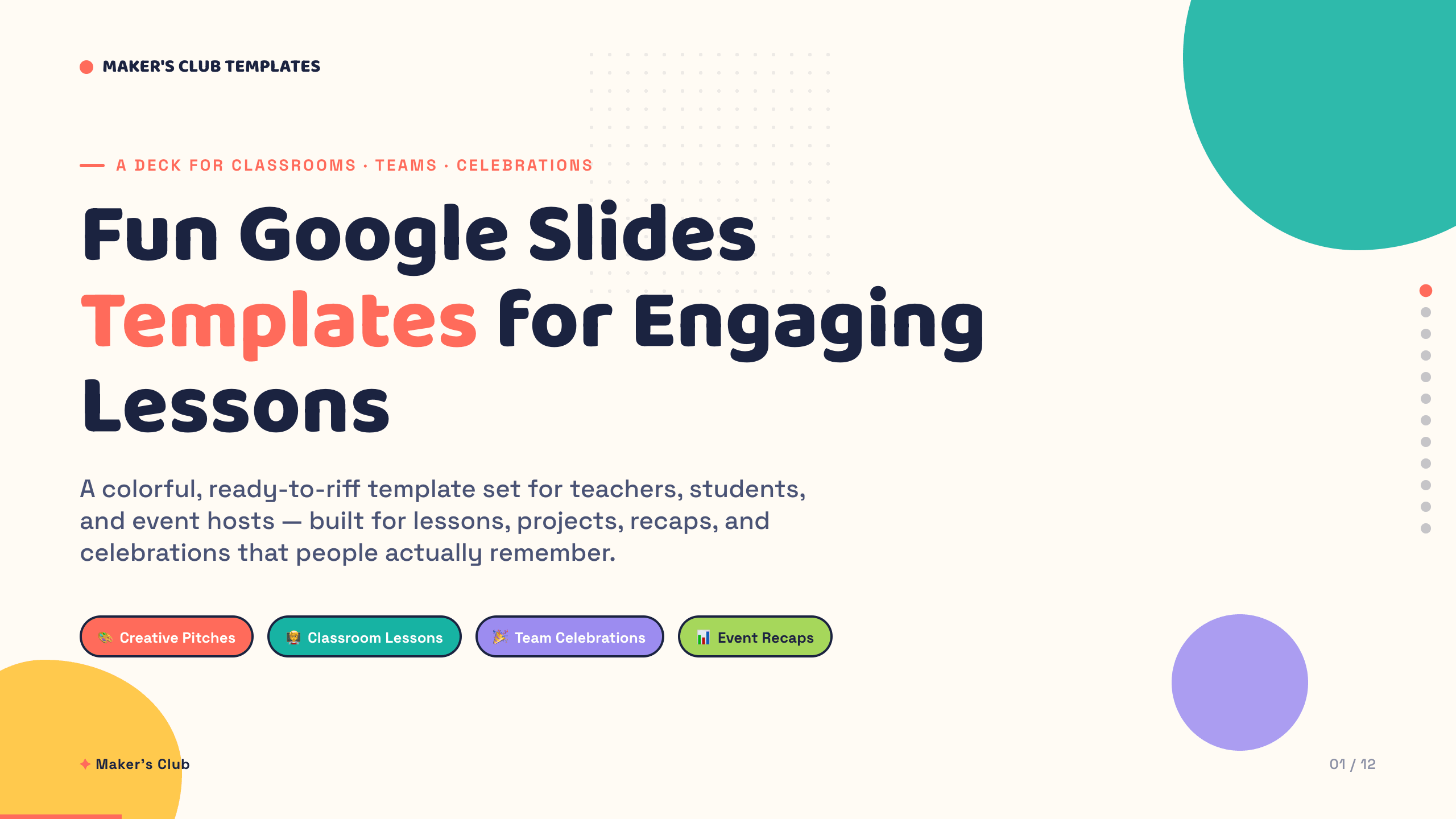 Fun Google Slides Templates example deck made in Julius