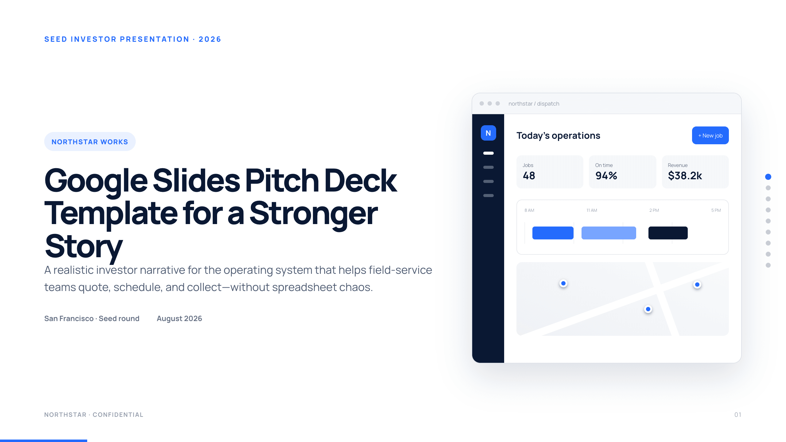 Google Slides Pitch Deck Template example deck made in Julius