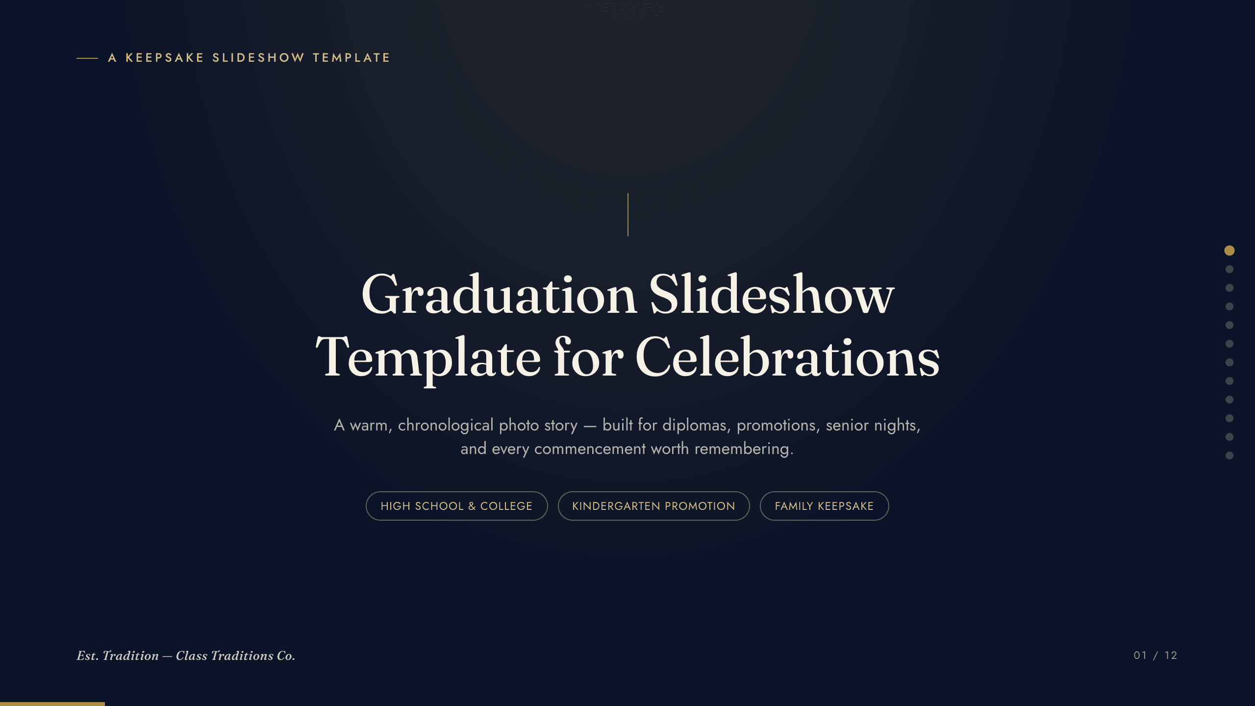 Graduation Slideshow Template example deck made in Julius