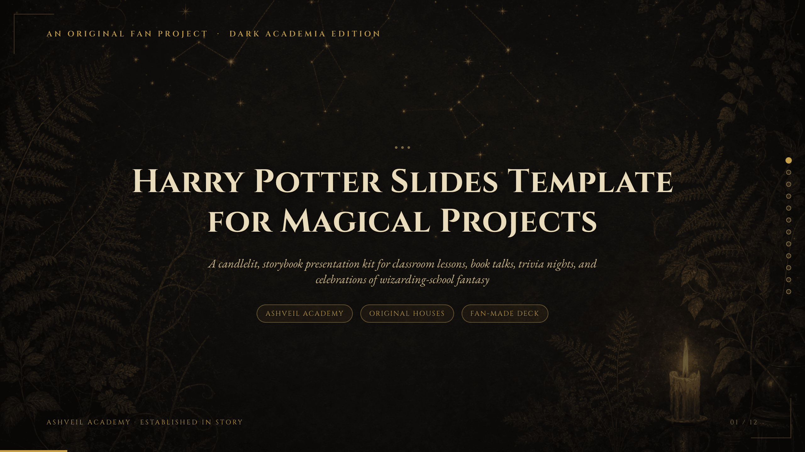 Harry Potter Slides Template example deck made in Julius