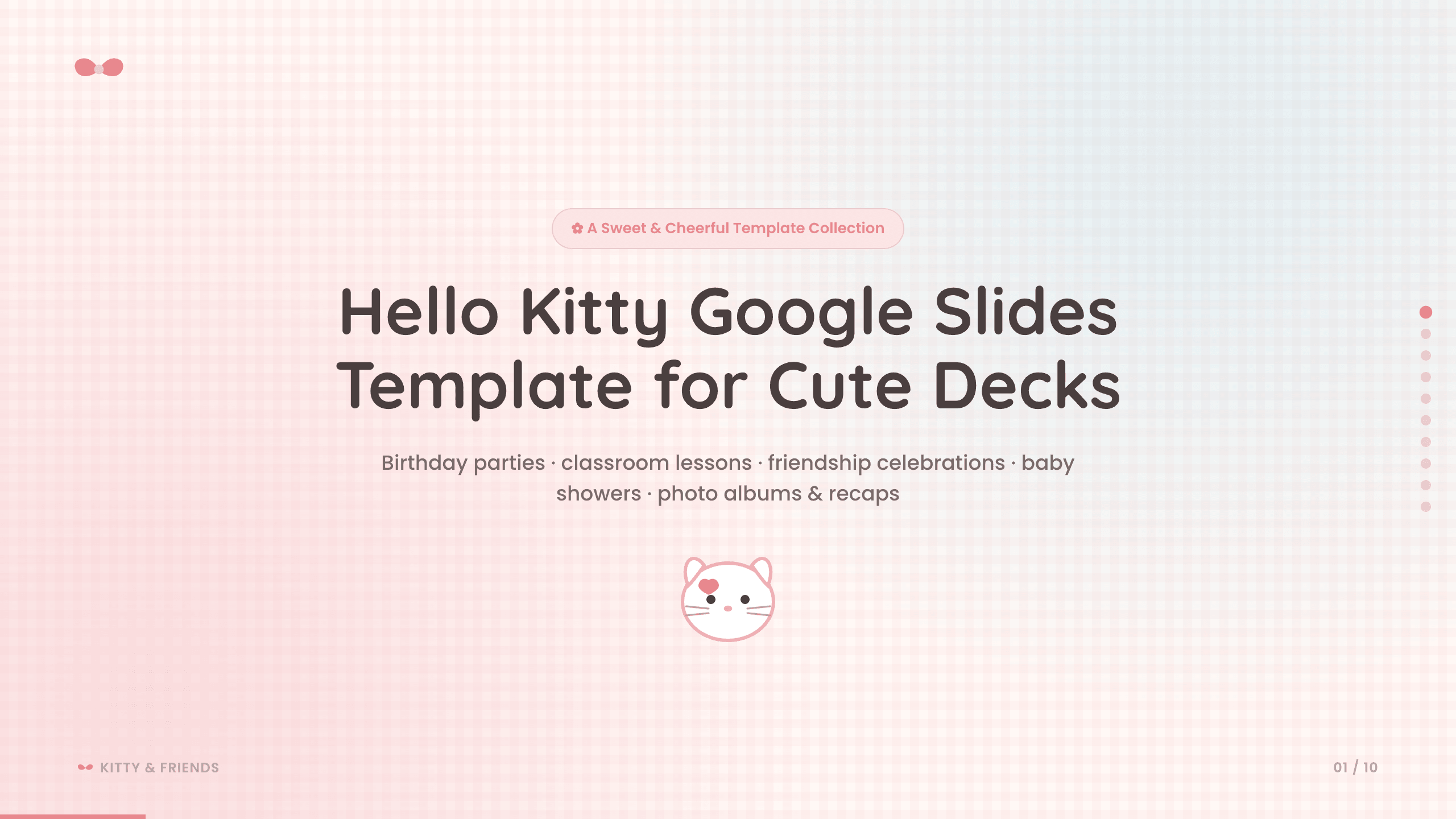 Hello Kitty Google Slides Template example deck made in Julius