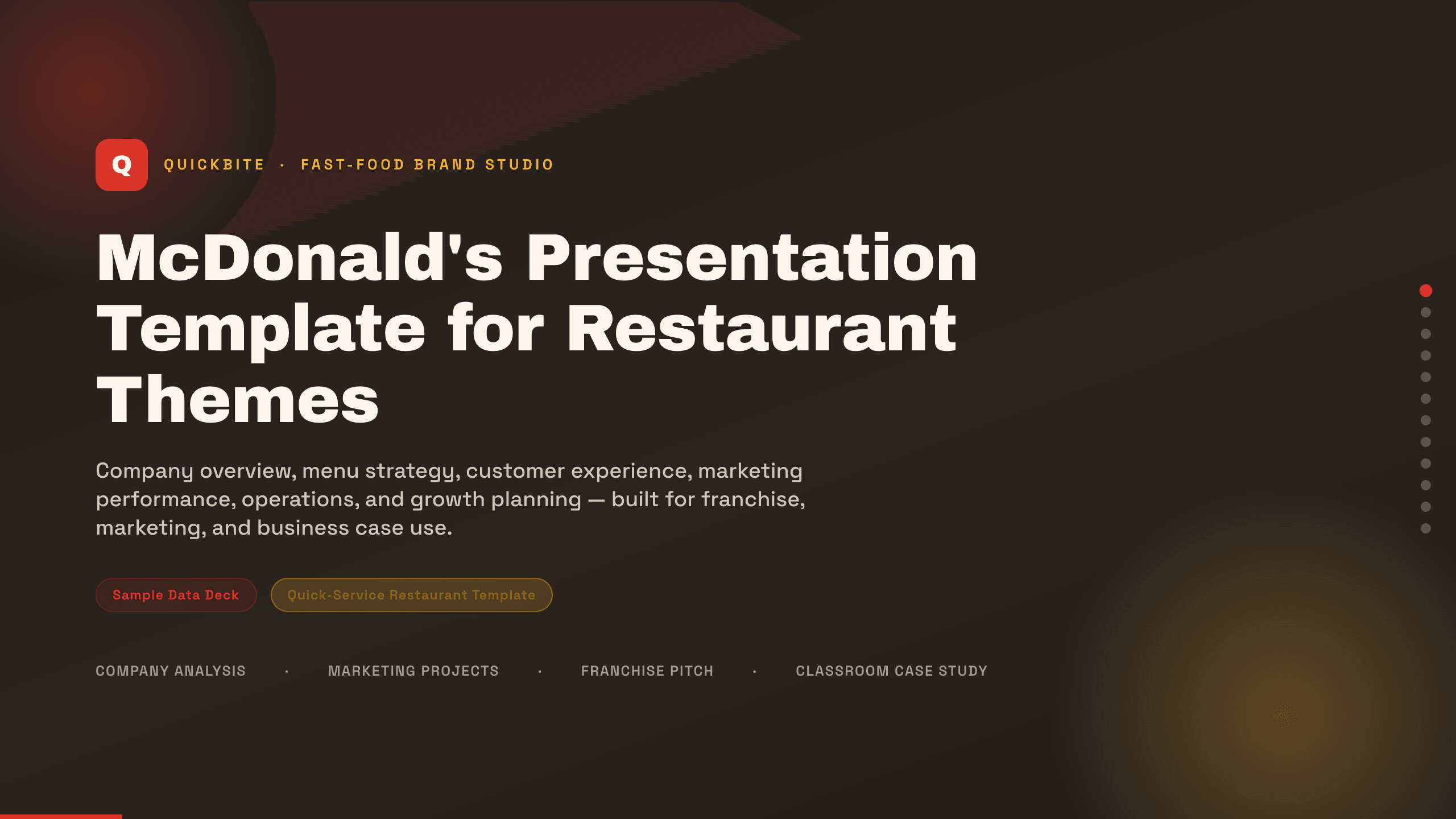 McDonald's Presentation Template example deck made in Julius