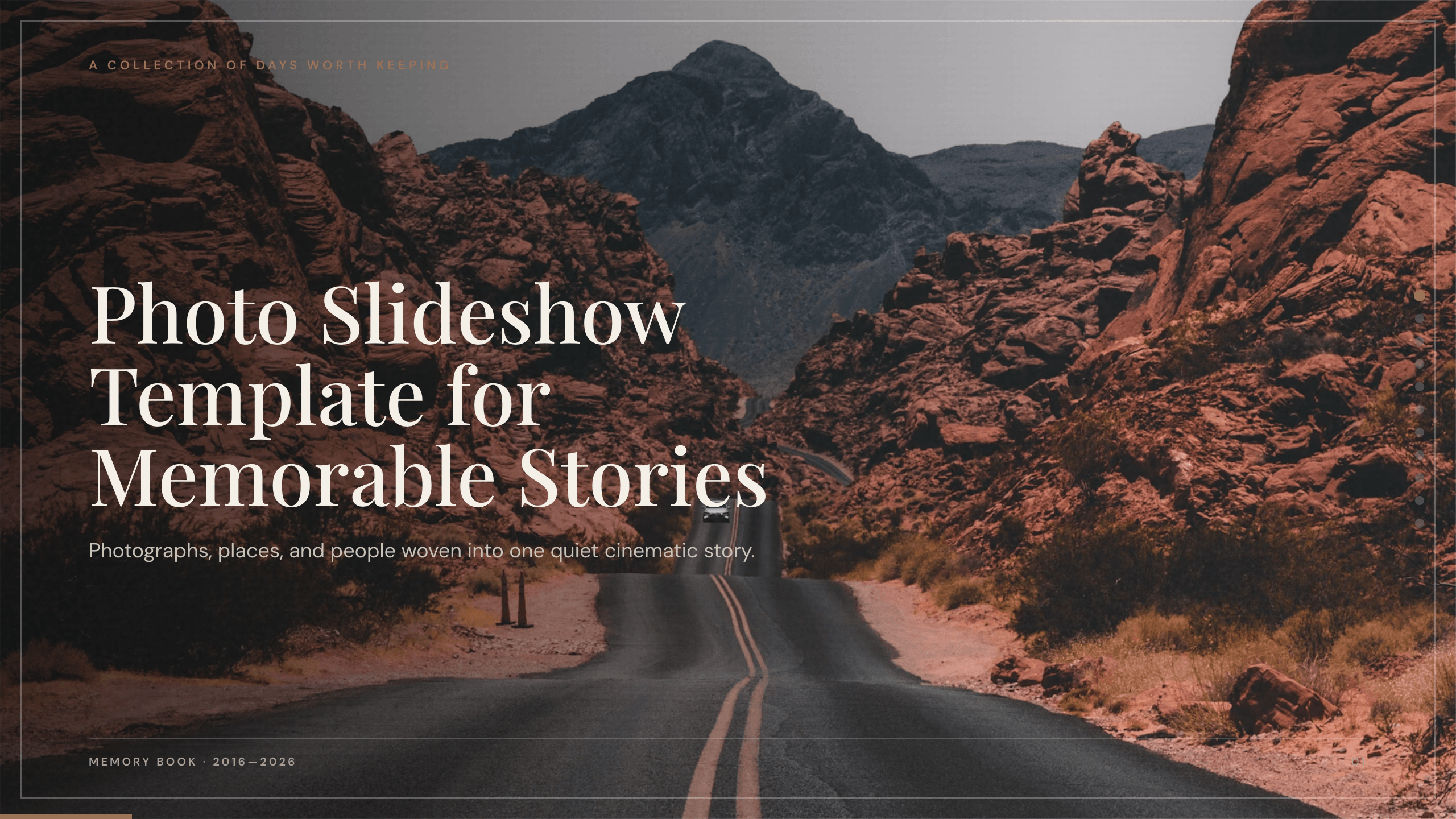 Photo Slideshow Template example deck made in Julius