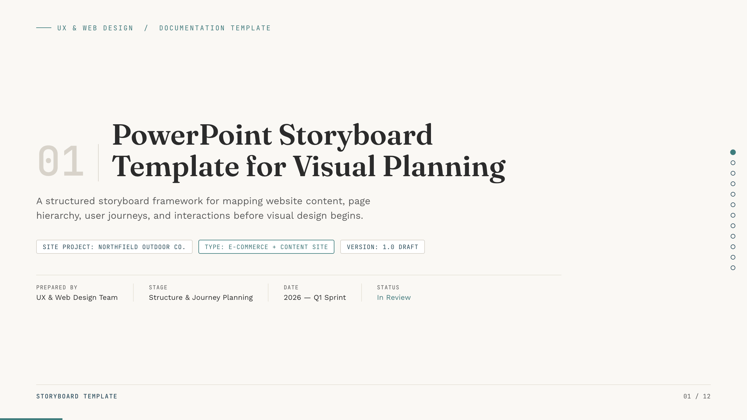 PowerPoint Storyboard Template example deck made in Julius
