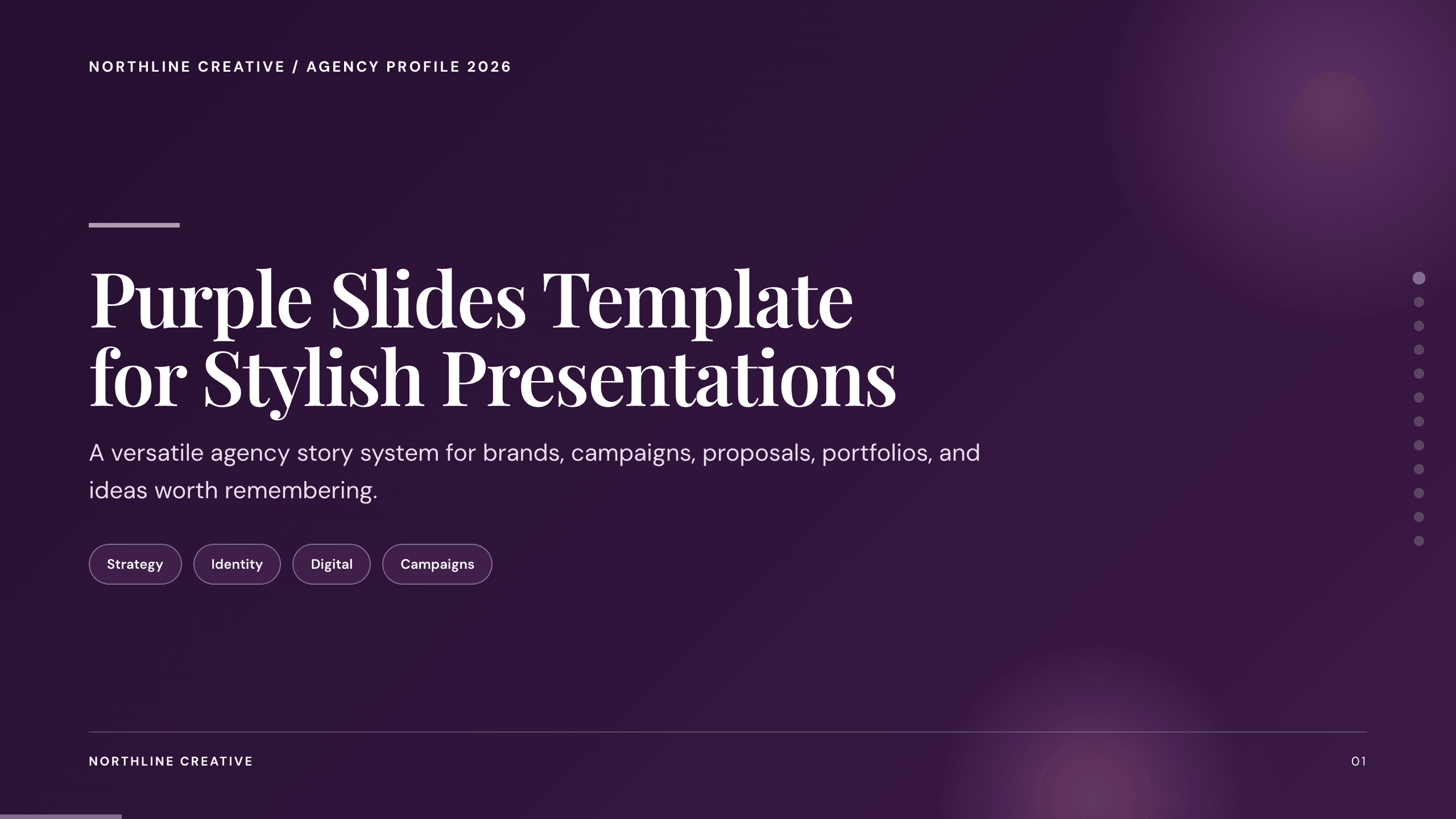Purple Slides Template example deck made in Julius