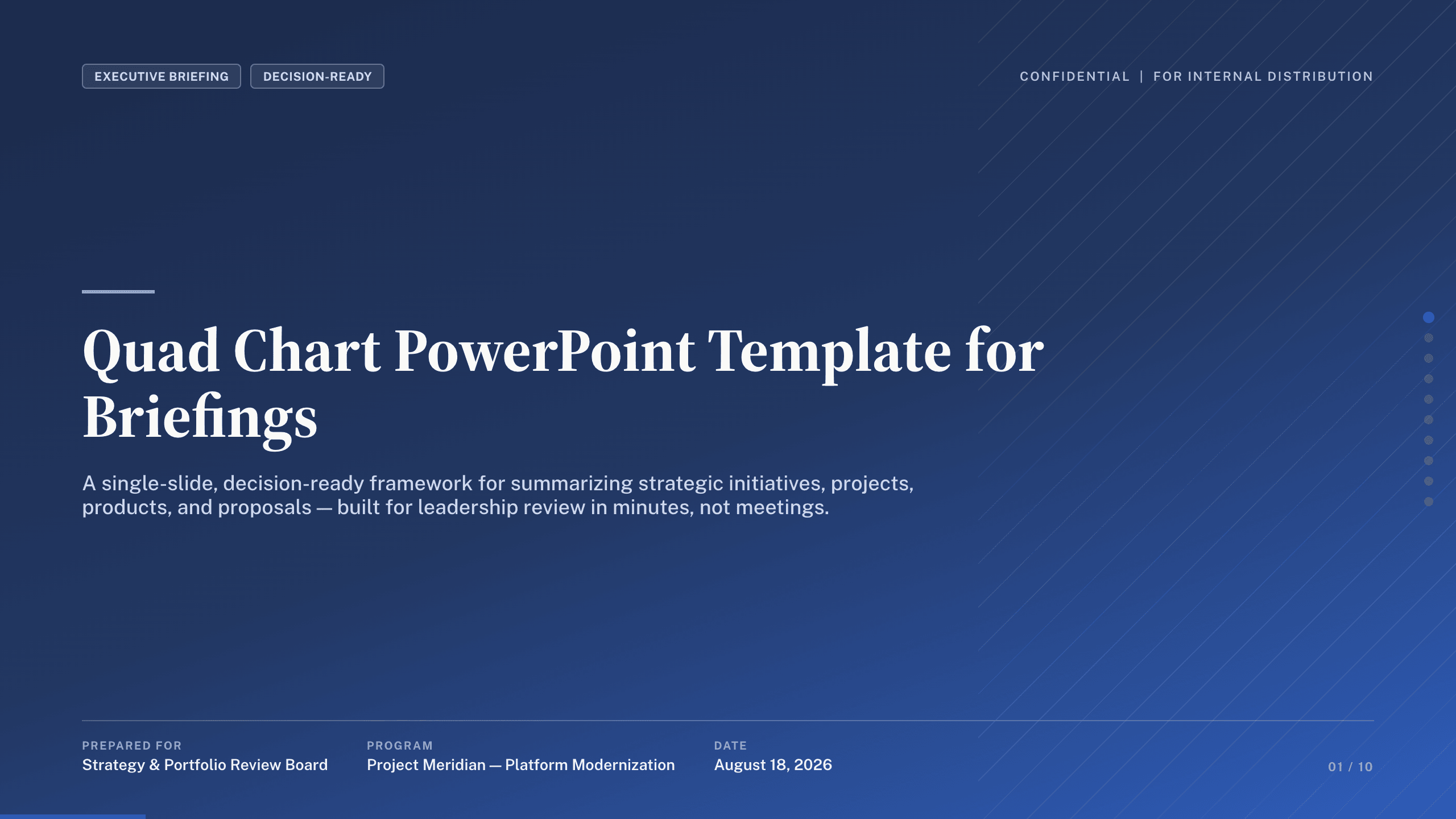 Quad Chart PowerPoint Template example deck made in Julius