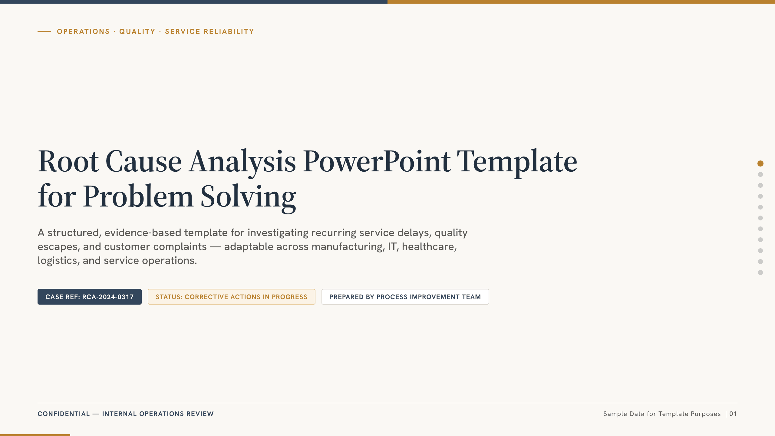 Root Cause Analysis PowerPoint Template example deck made in Julius