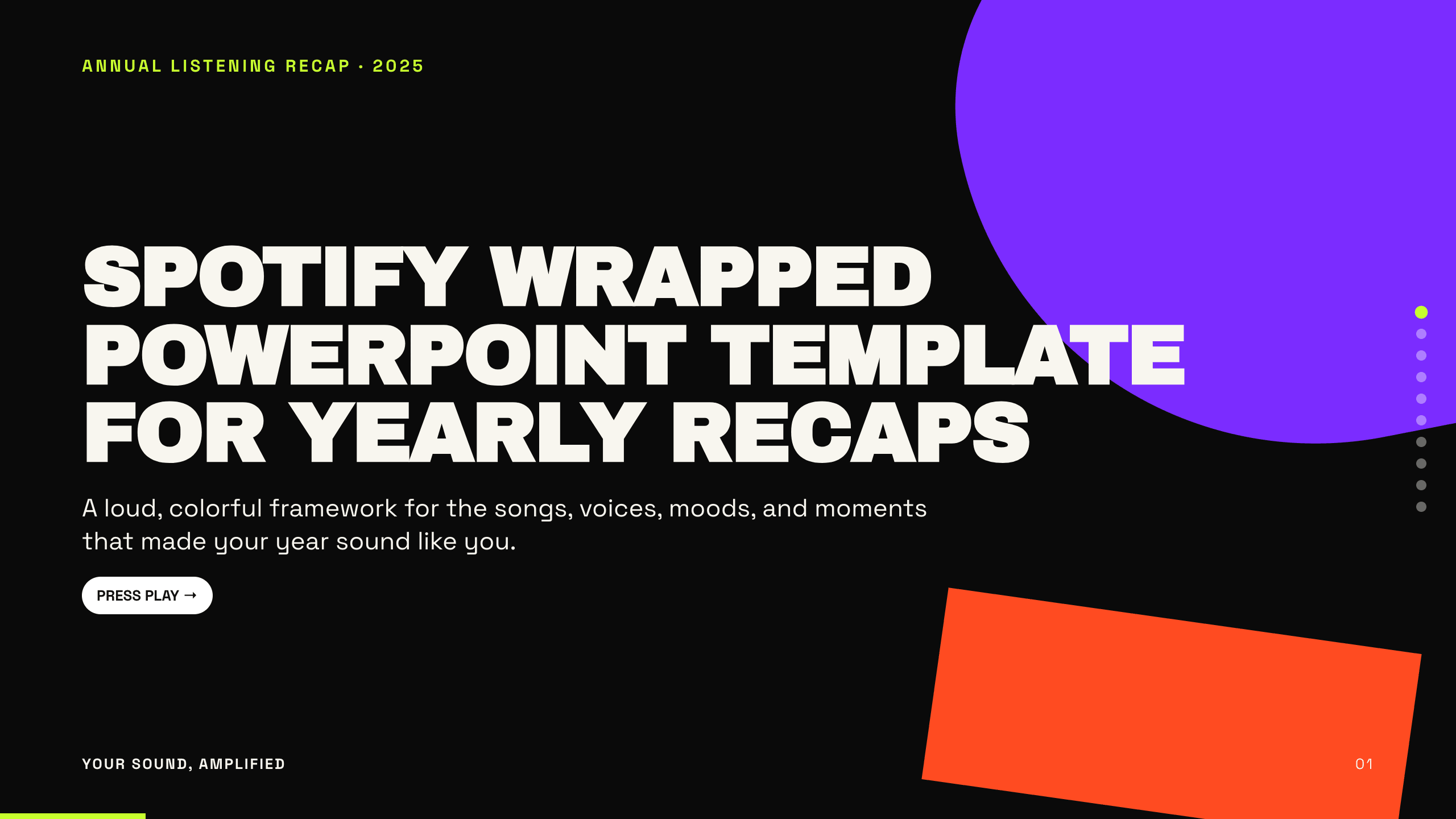 Spotify Wrapped PowerPoint Template example deck made in Julius