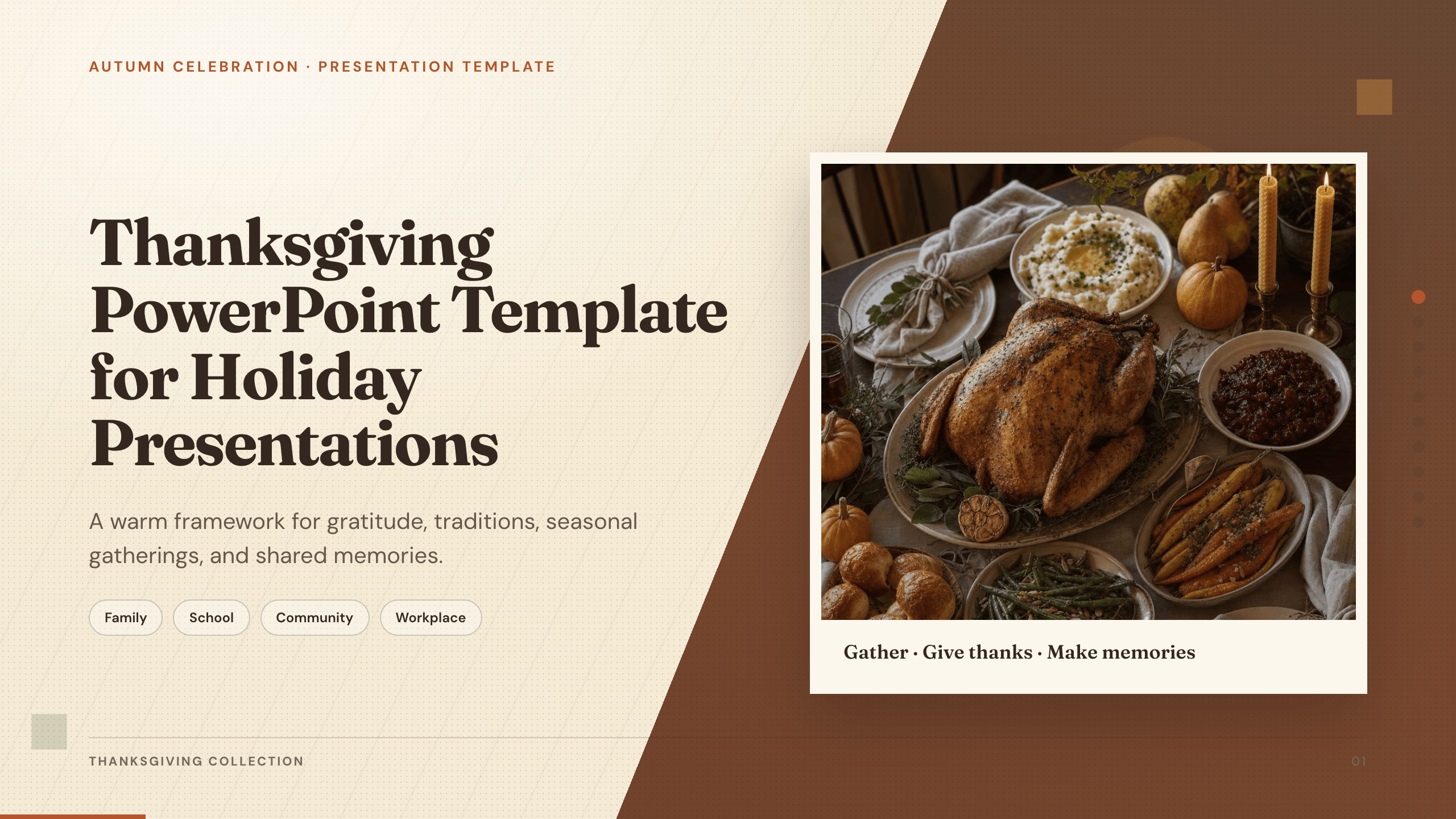Thanksgiving PowerPoint Template example deck made in Julius
