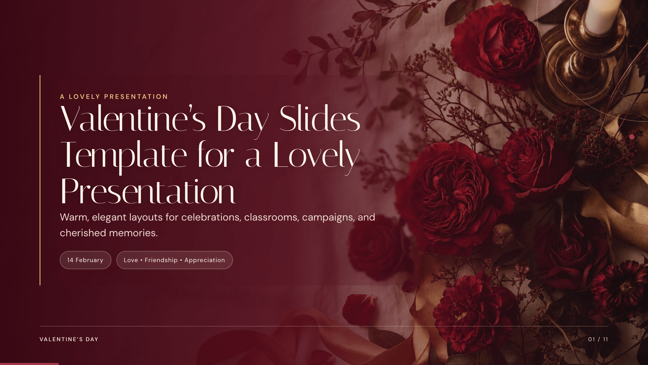 Valentine’s Day Slides Template example deck made in Julius