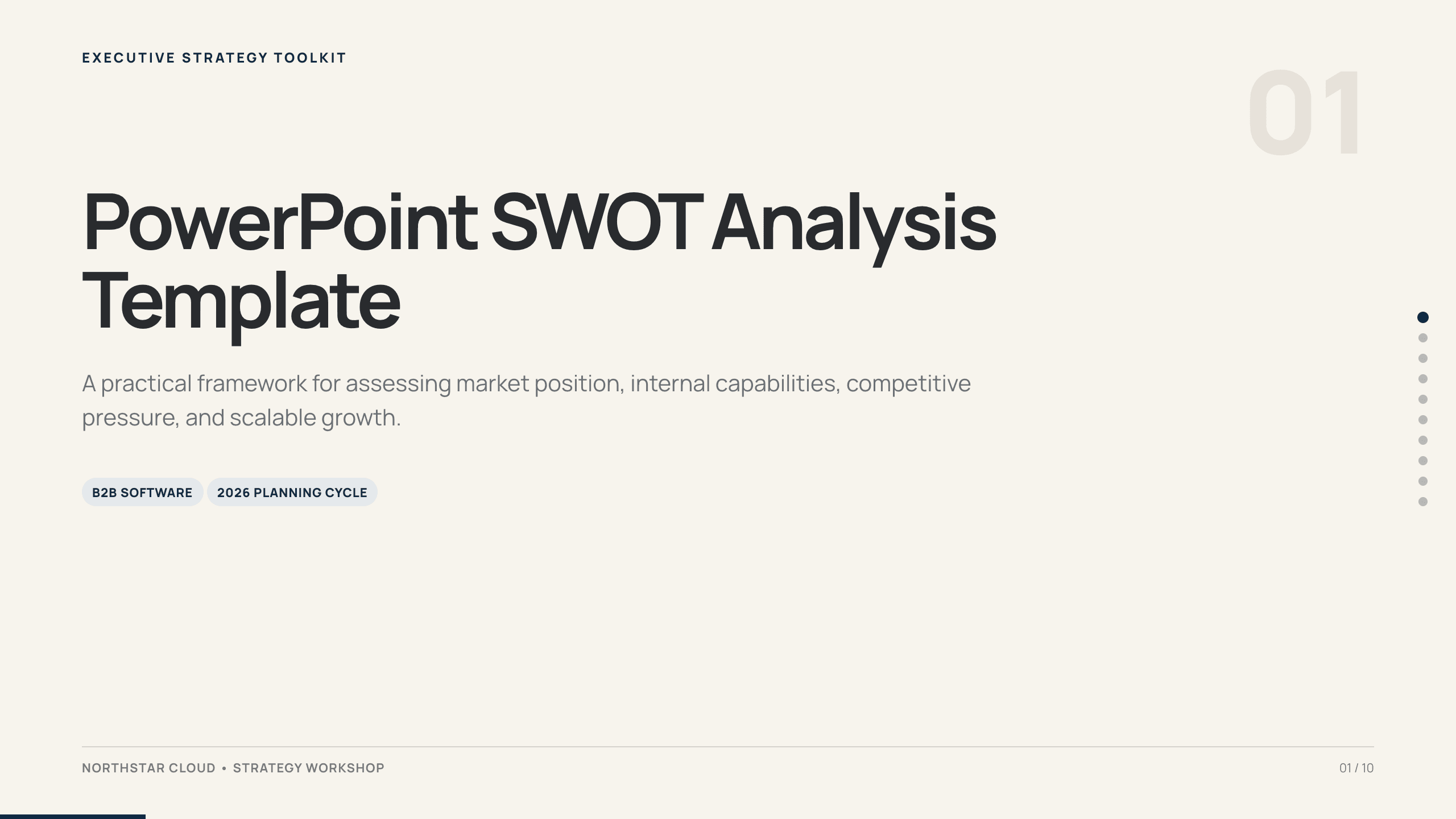 PowerPoint SWOT Analysis Template preview